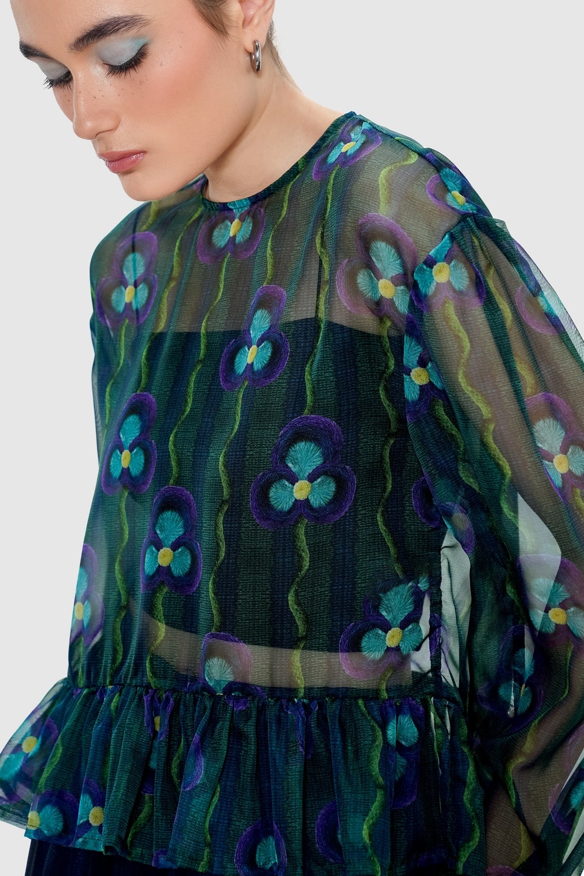 Mossy Sheer Blouse - Arbor