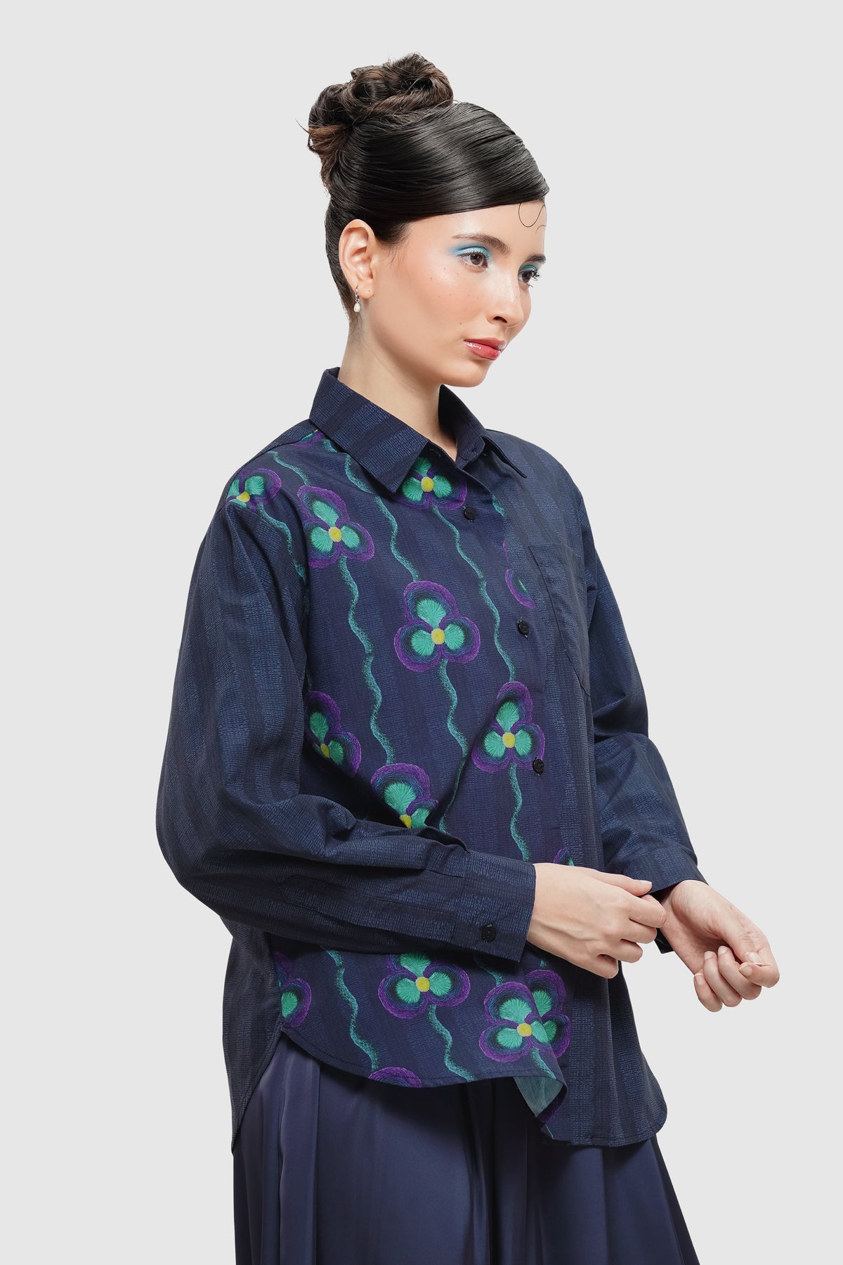Mossy Zigzag Shirt - Nocturne