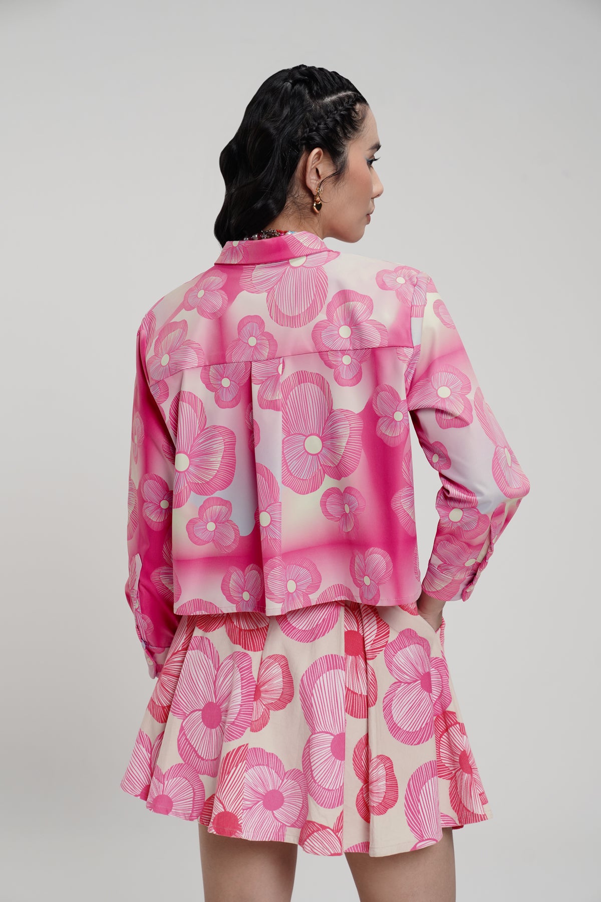 Milly Crop Shirt - Pink