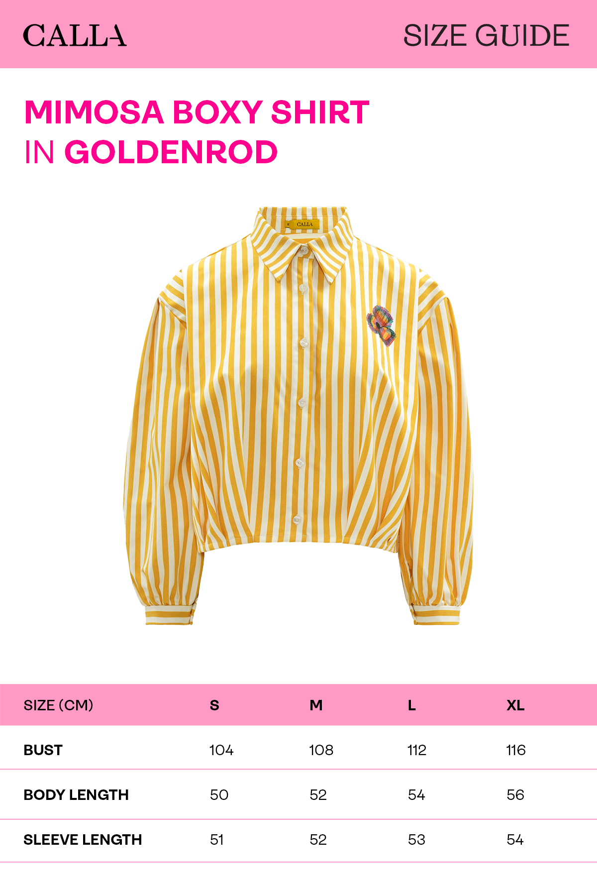 Mimosa Boxy Shirt - Goldenrod