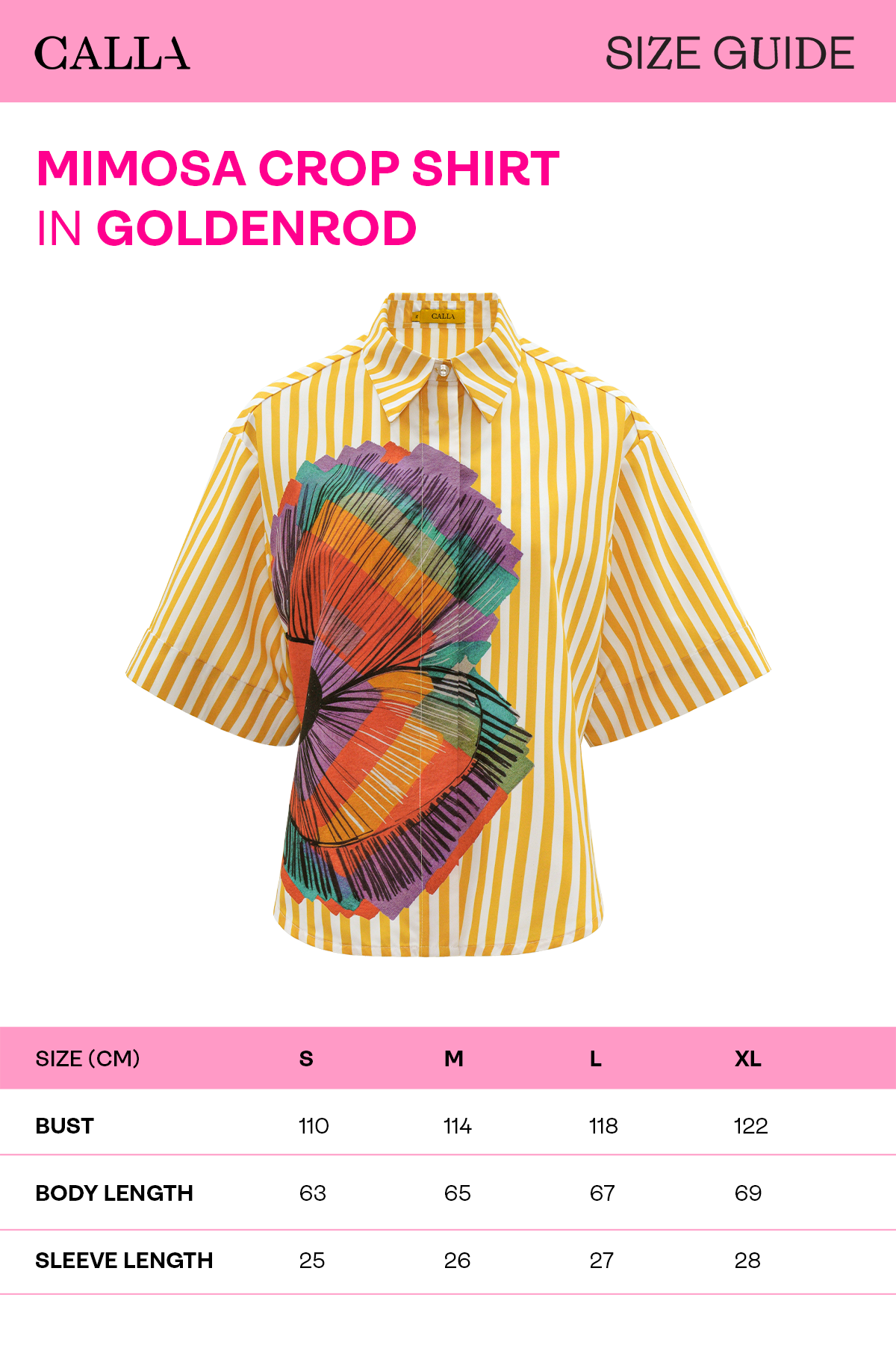 Mimosa Crop Shirt - Goldenrod