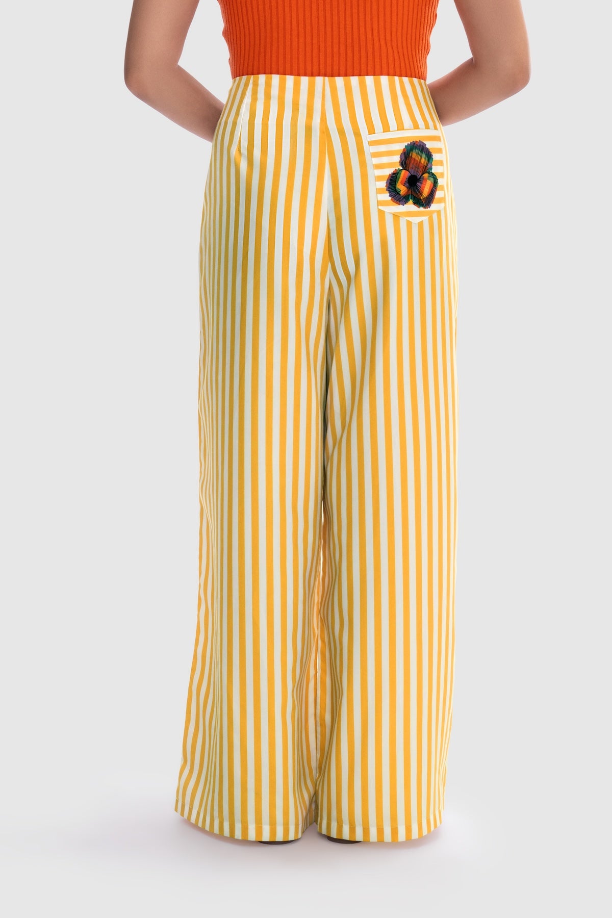 Mimosa Lace-Up Pants - Goldenrod