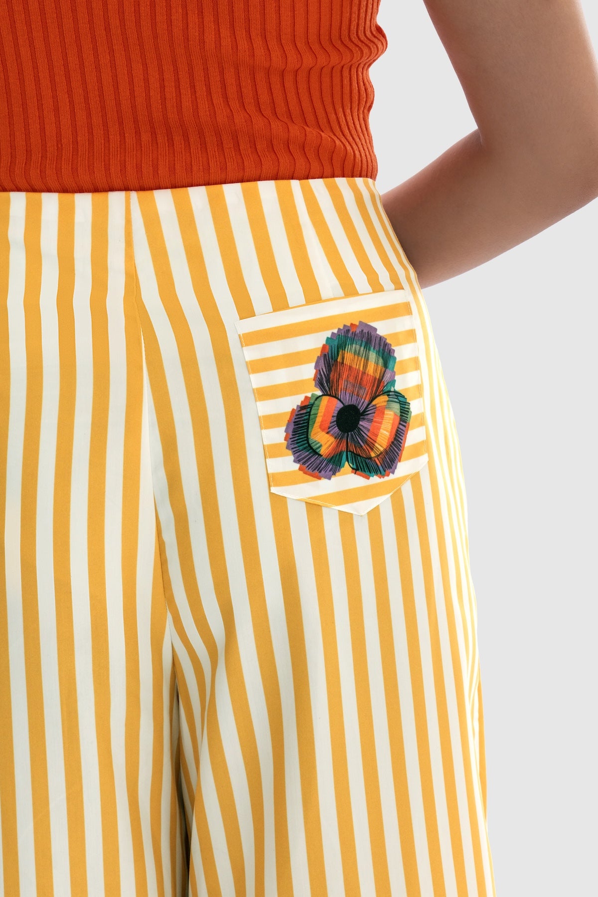 Mimosa Lace-Up Pants - Goldenrod