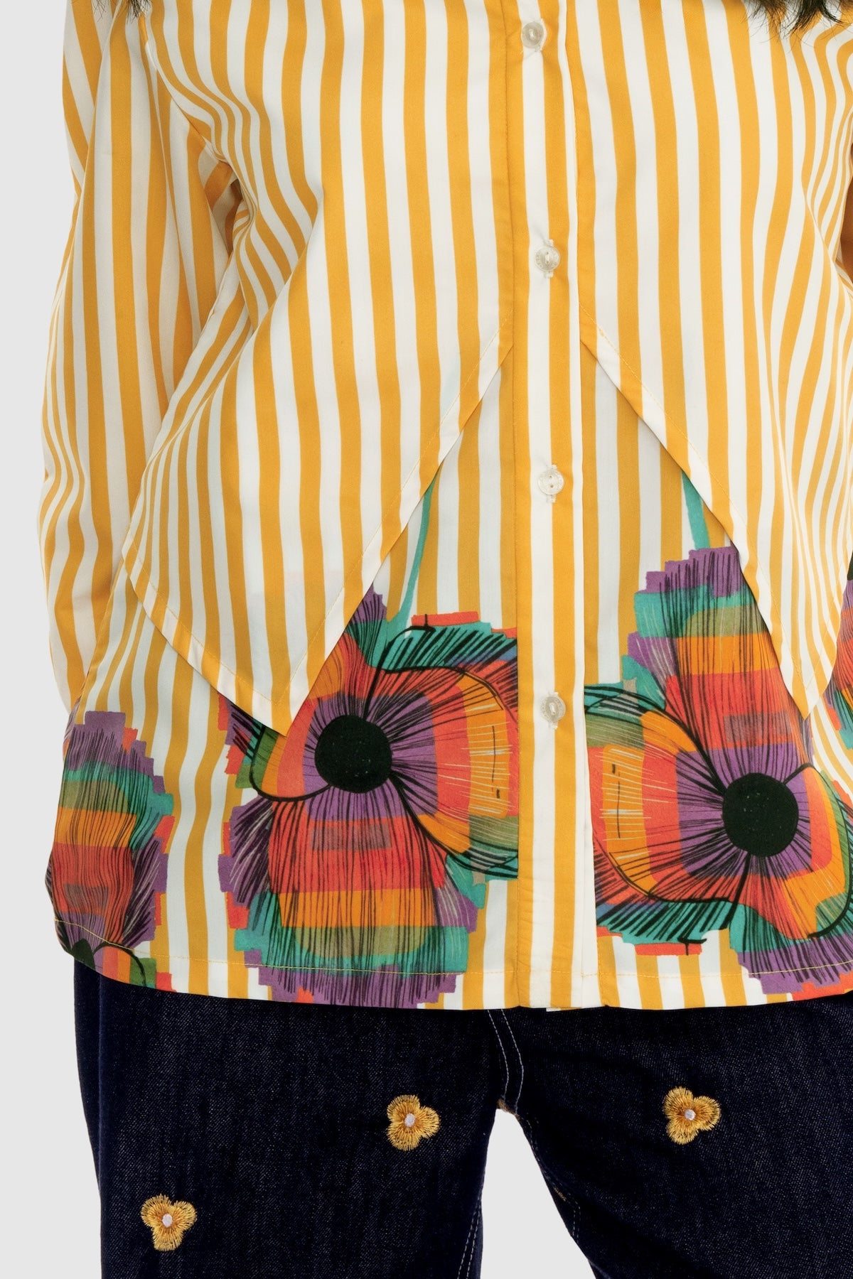 Mimosa Layered Shirt - Goldenrod