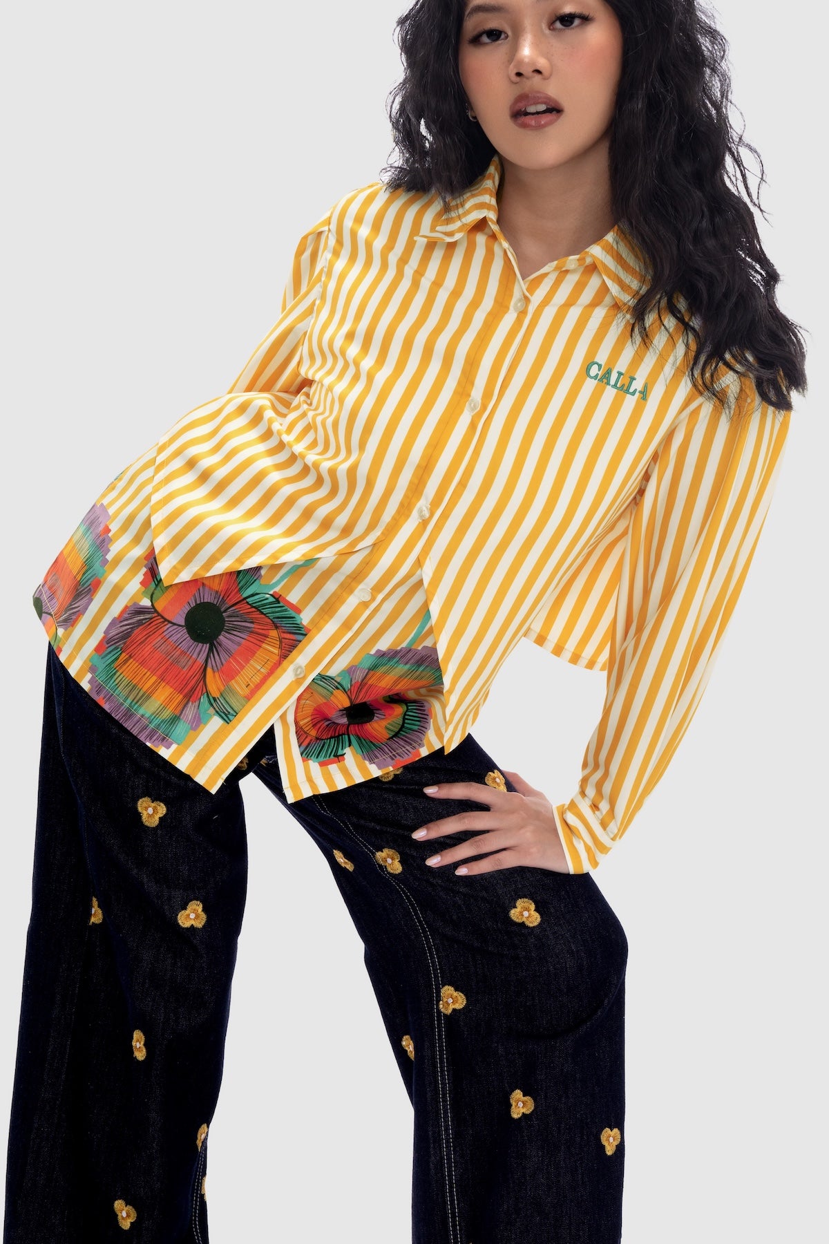 Mimosa Layered Shirt - Goldenrod