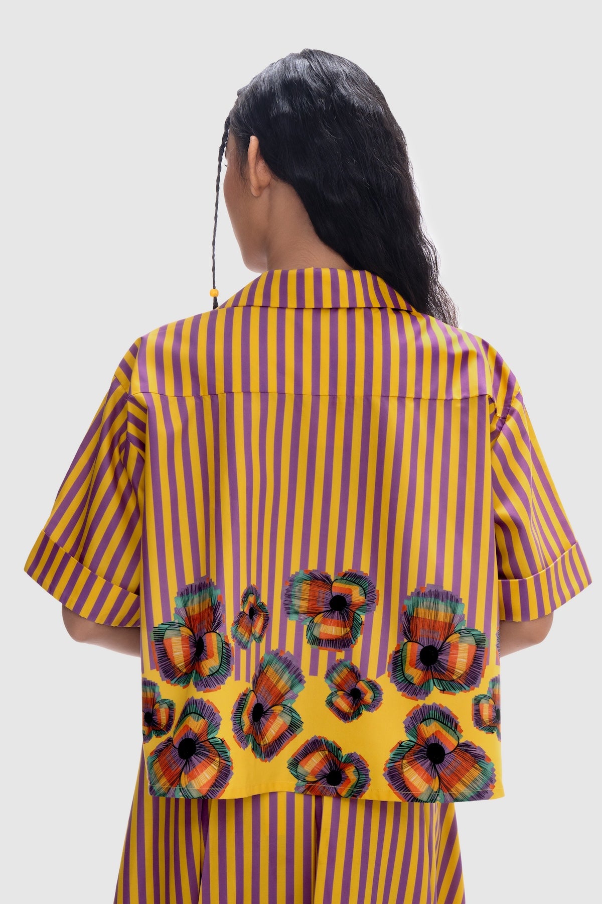 Mimosa V-Open Collar Shirt - Spectra