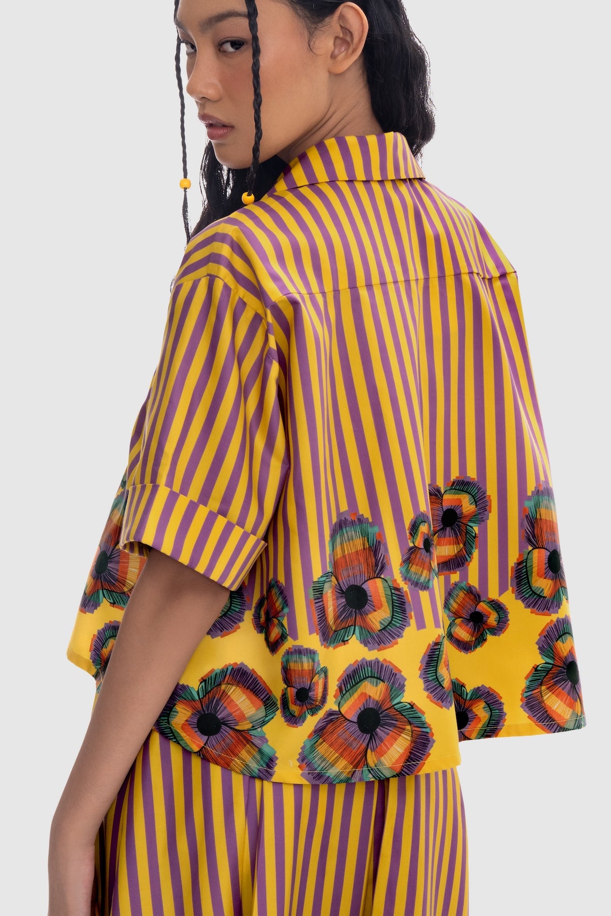 Mimosa V-Open Collar Shirt - Spectra