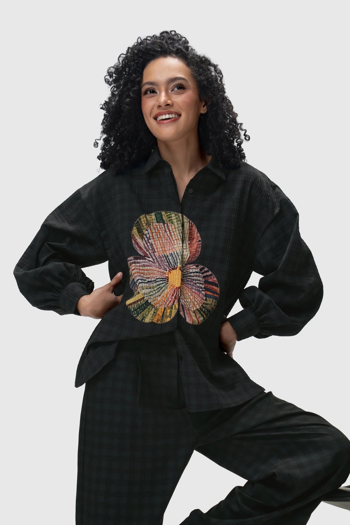 Noir Pansy Shirt - Lush