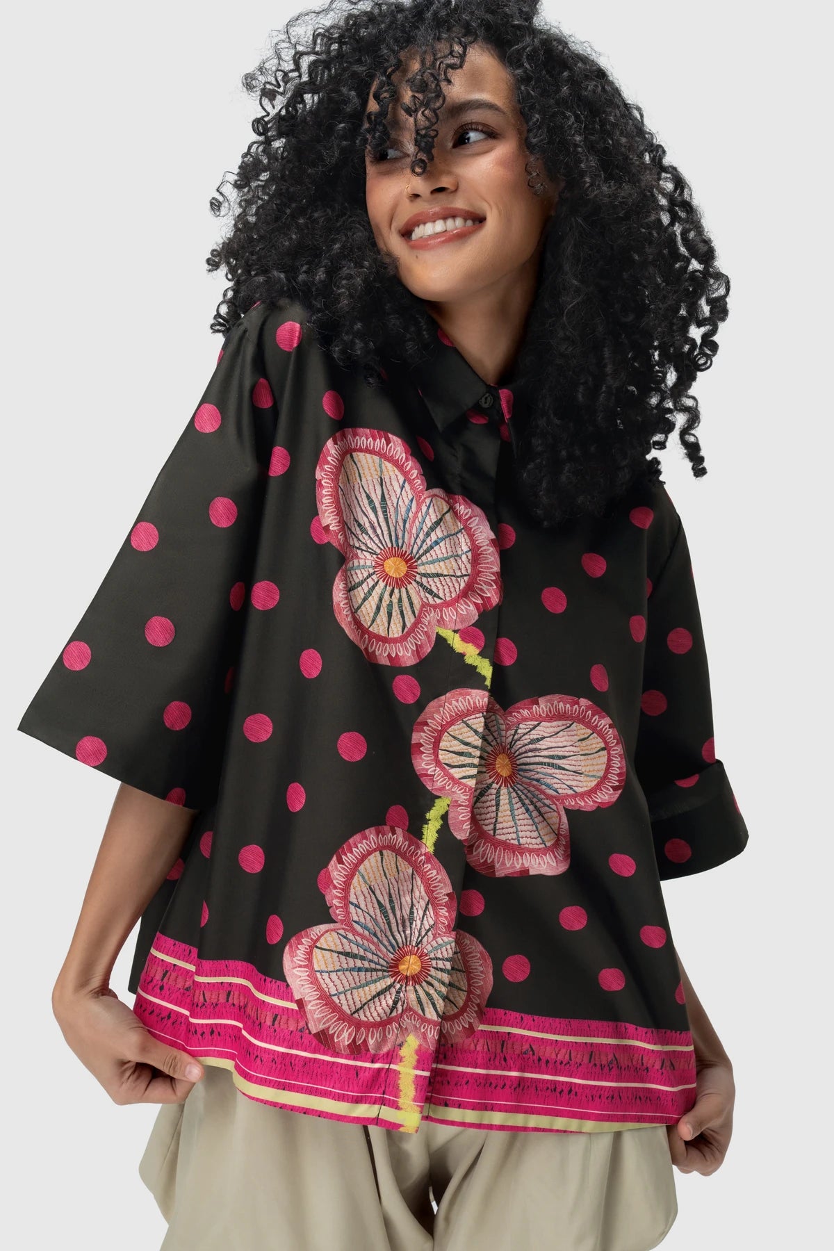Nyx Flare Shirt - Pink Glo
