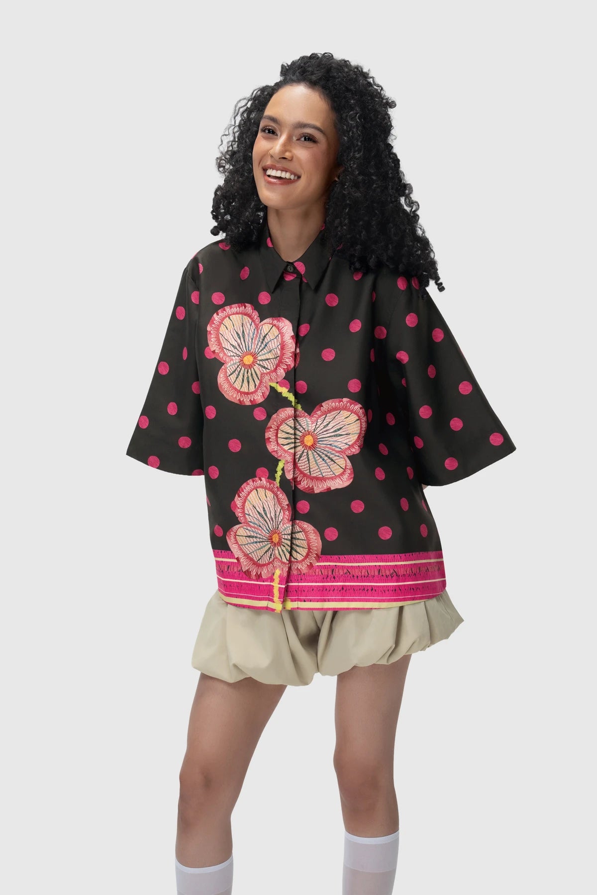 Nyx Flare Shirt - Pink Glo