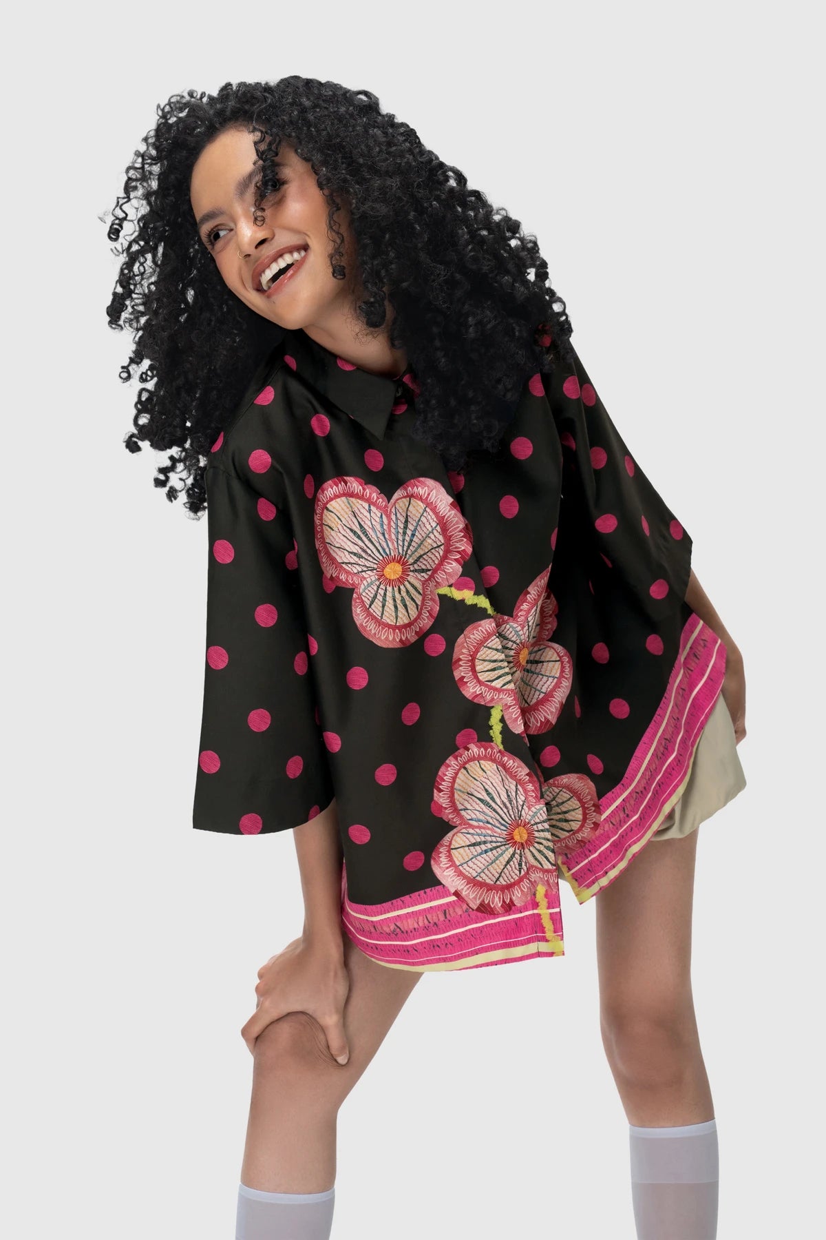 Nyx Flare Shirt - Pink Glo