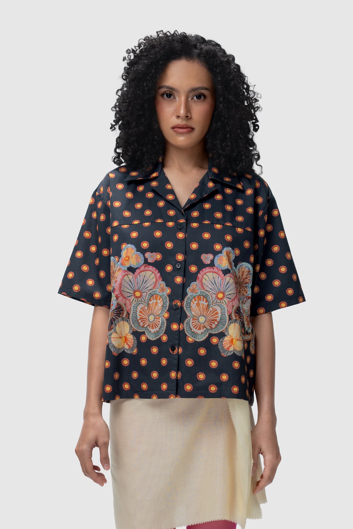 Noctra Bowling Shirt - Flames