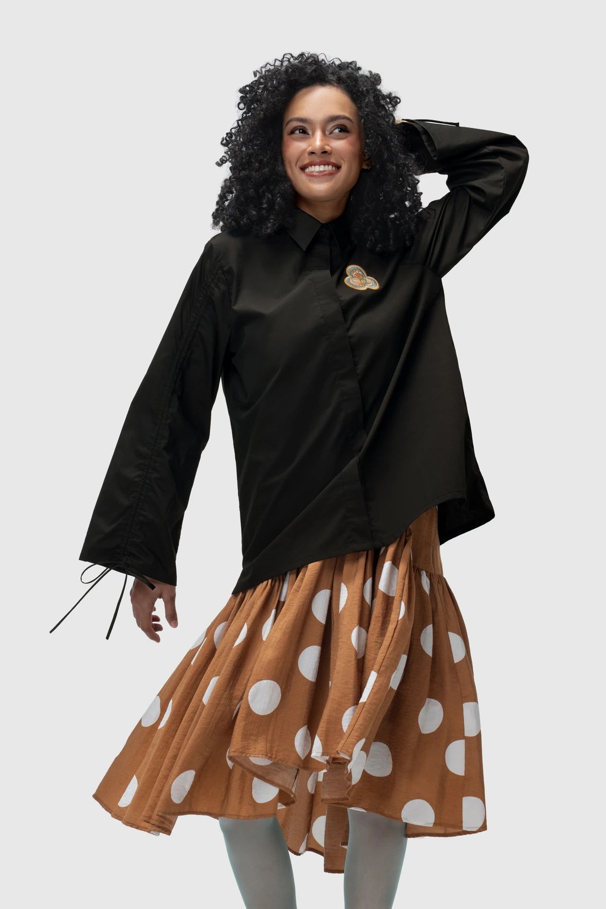 Noctra Drawstring Shirt - Flame