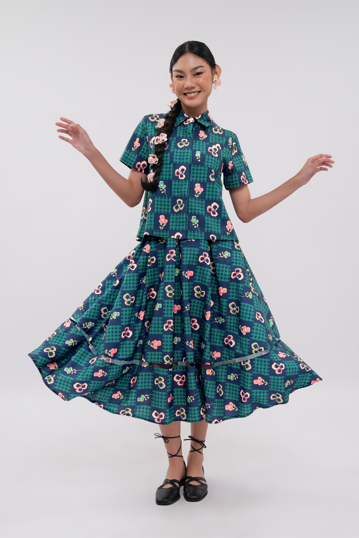 Orelle Crop Shirt - Blume