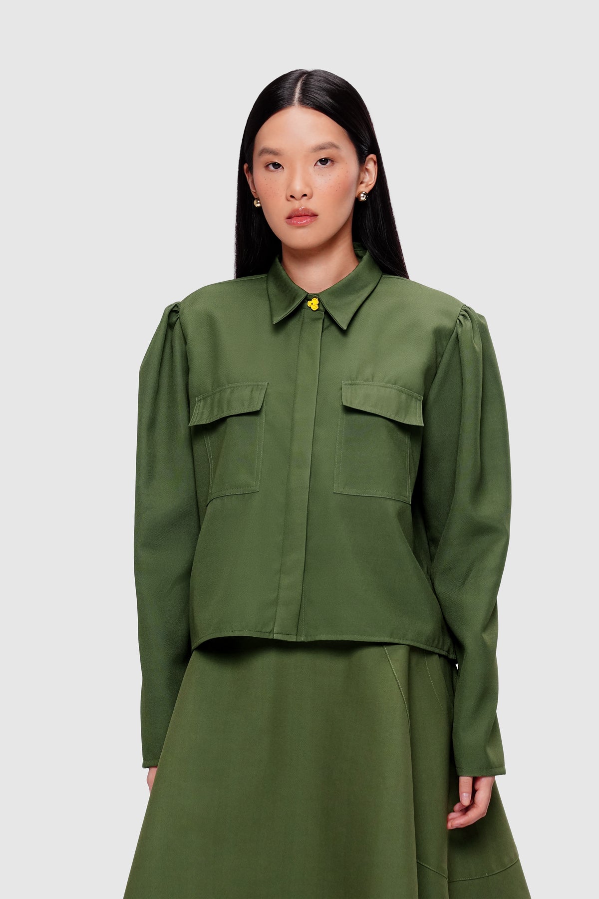 Pansy Work Shirt - Cypress