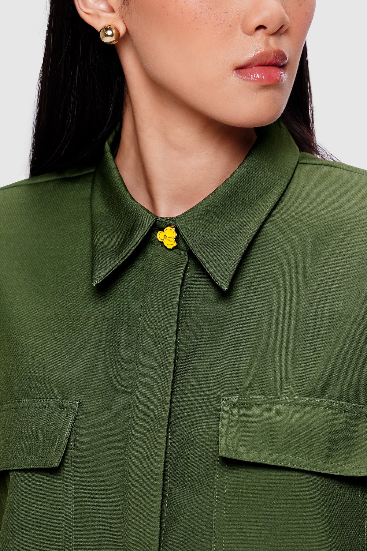 Pansy Work Shirt - Cypress