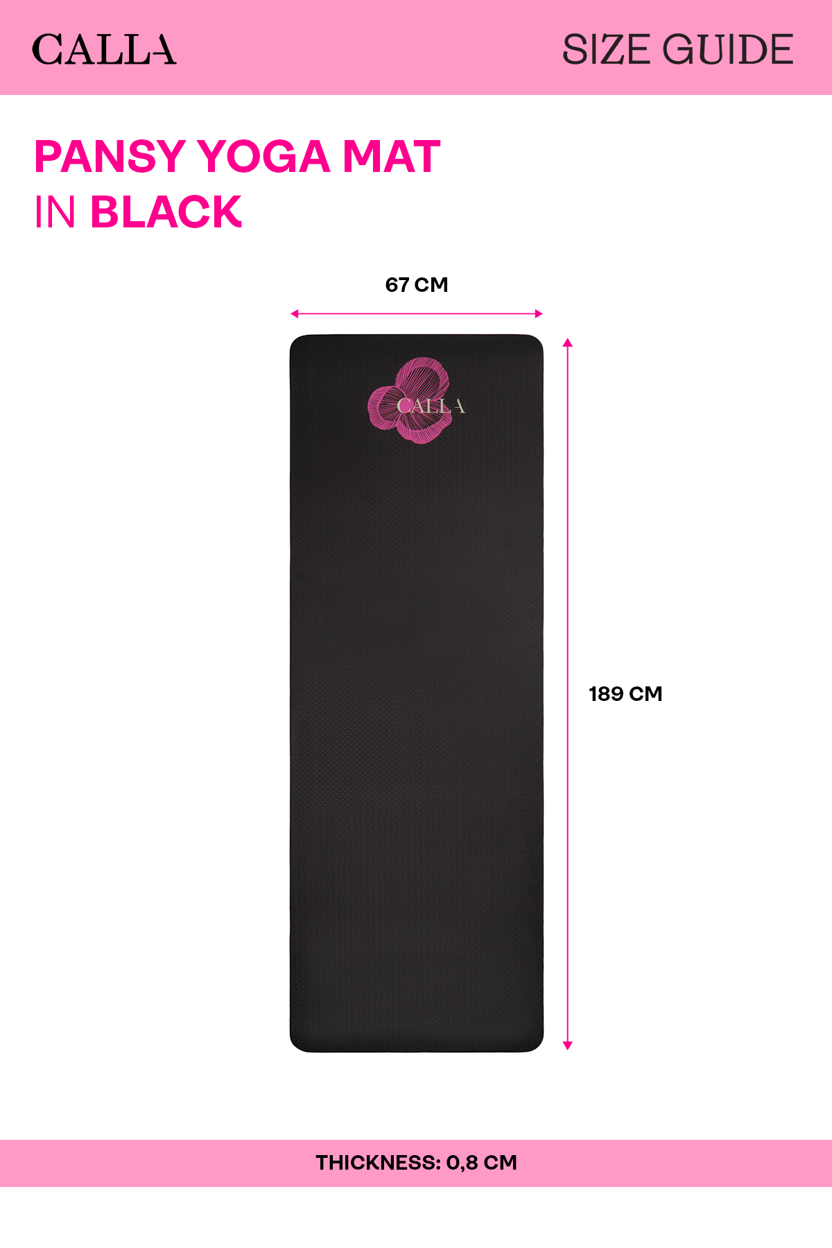 AS-IS Pansy Yoga Mat - Black