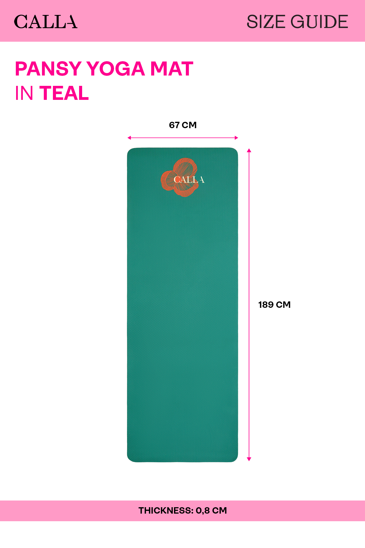 AS-IS Pansy Yoga Mat - Teal