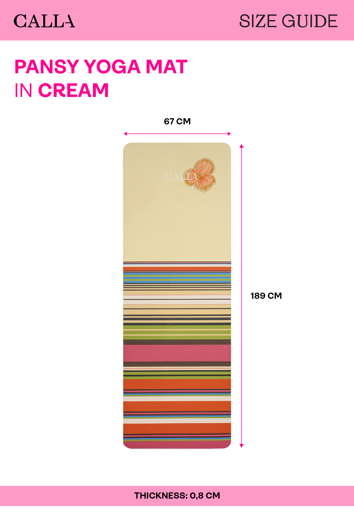 AS-IS Pansy Yoga Mat - Cream