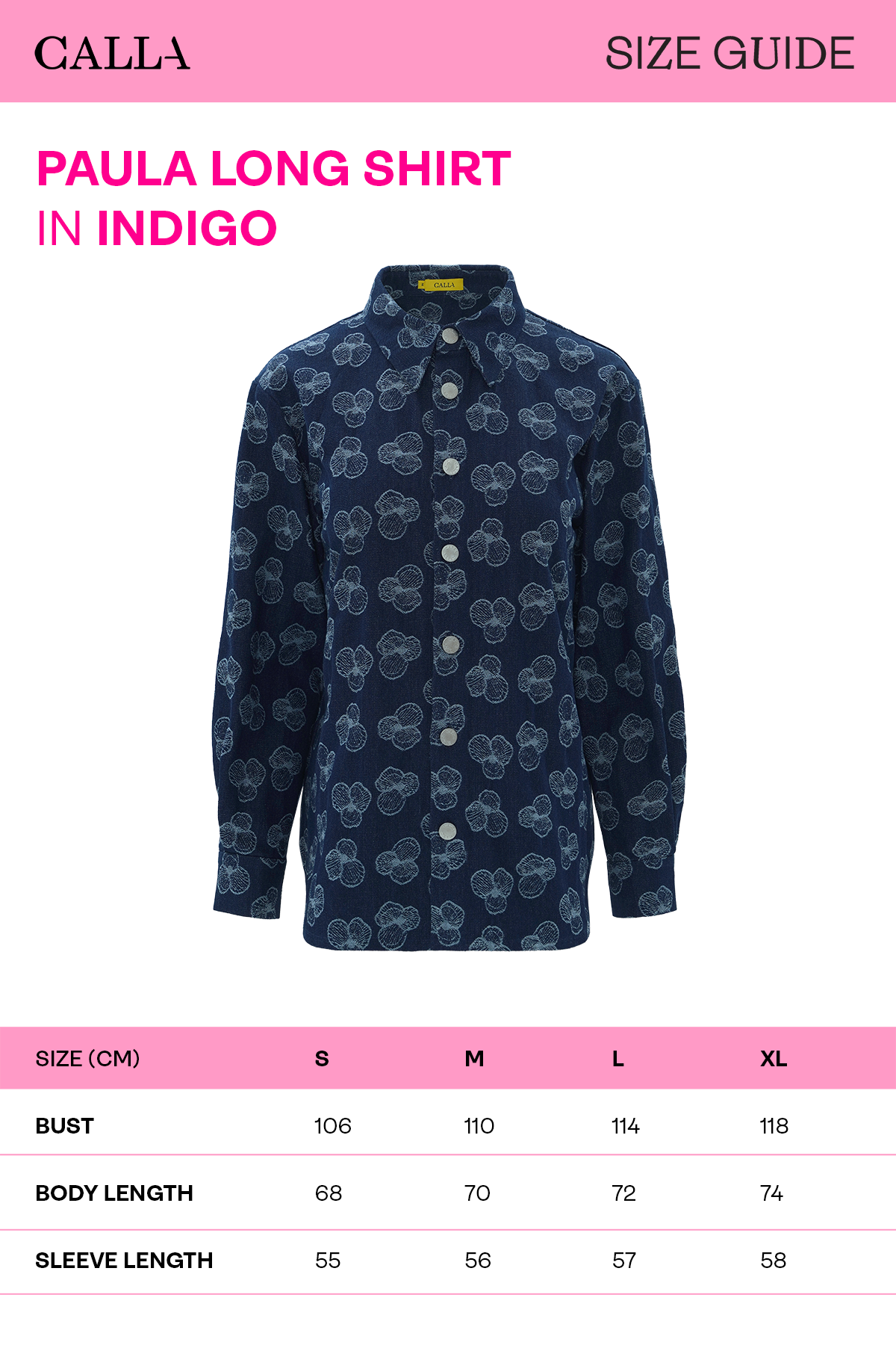 Paula Long Shirt - Indigo