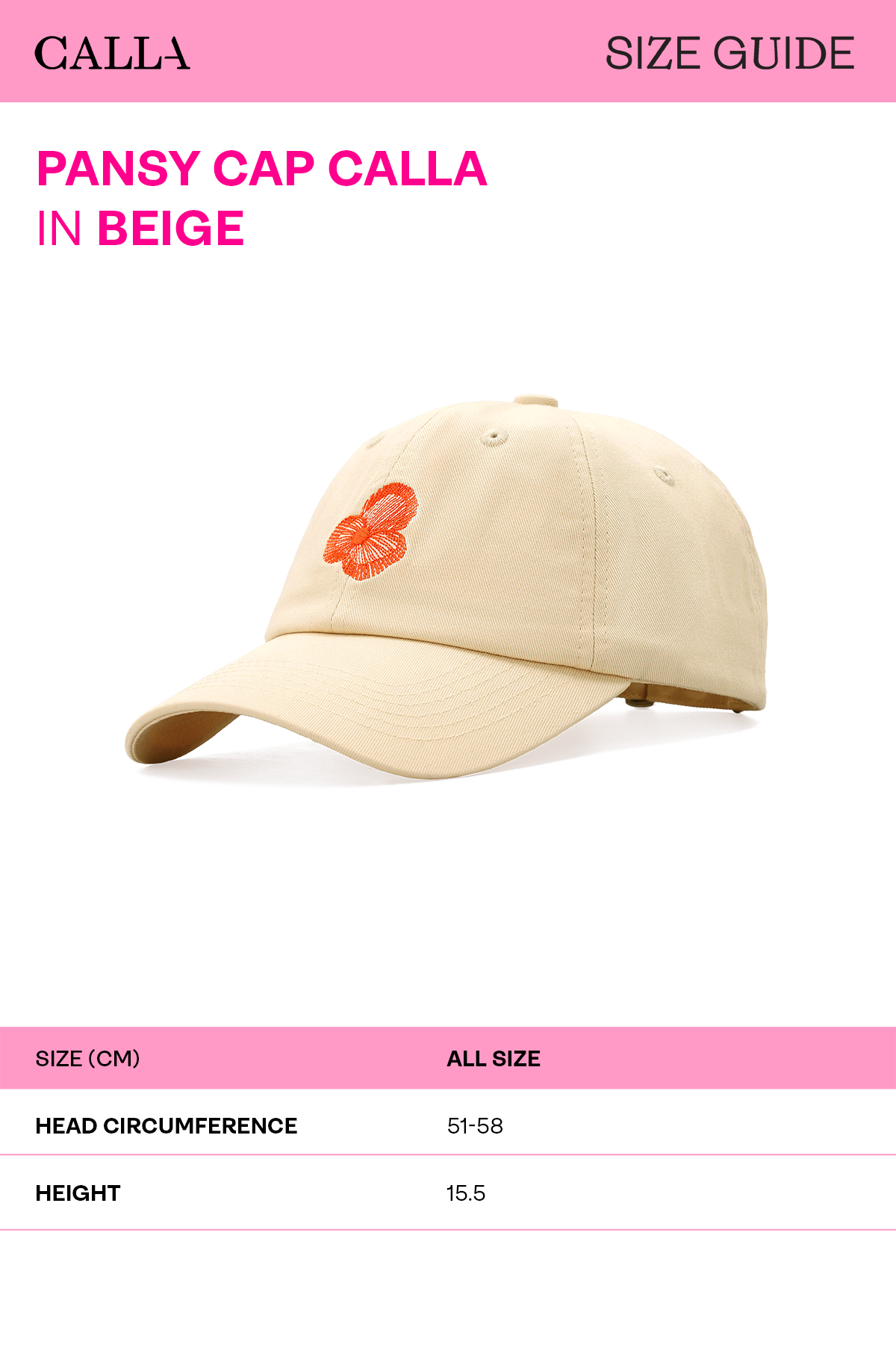 Pansy Cap Calla - Beige