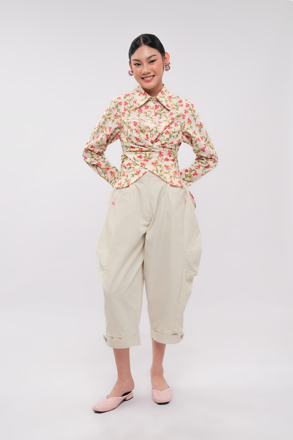 Raya Barrel Pants - Butter