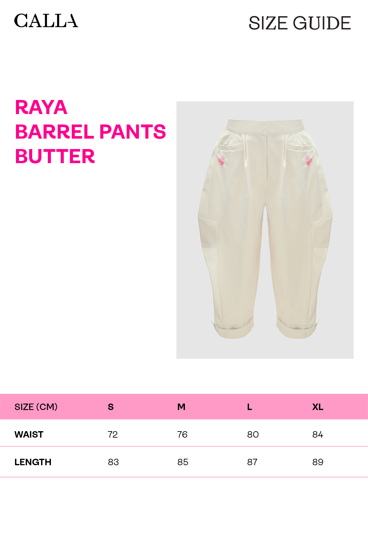 Raya Barrel Pants - Butter