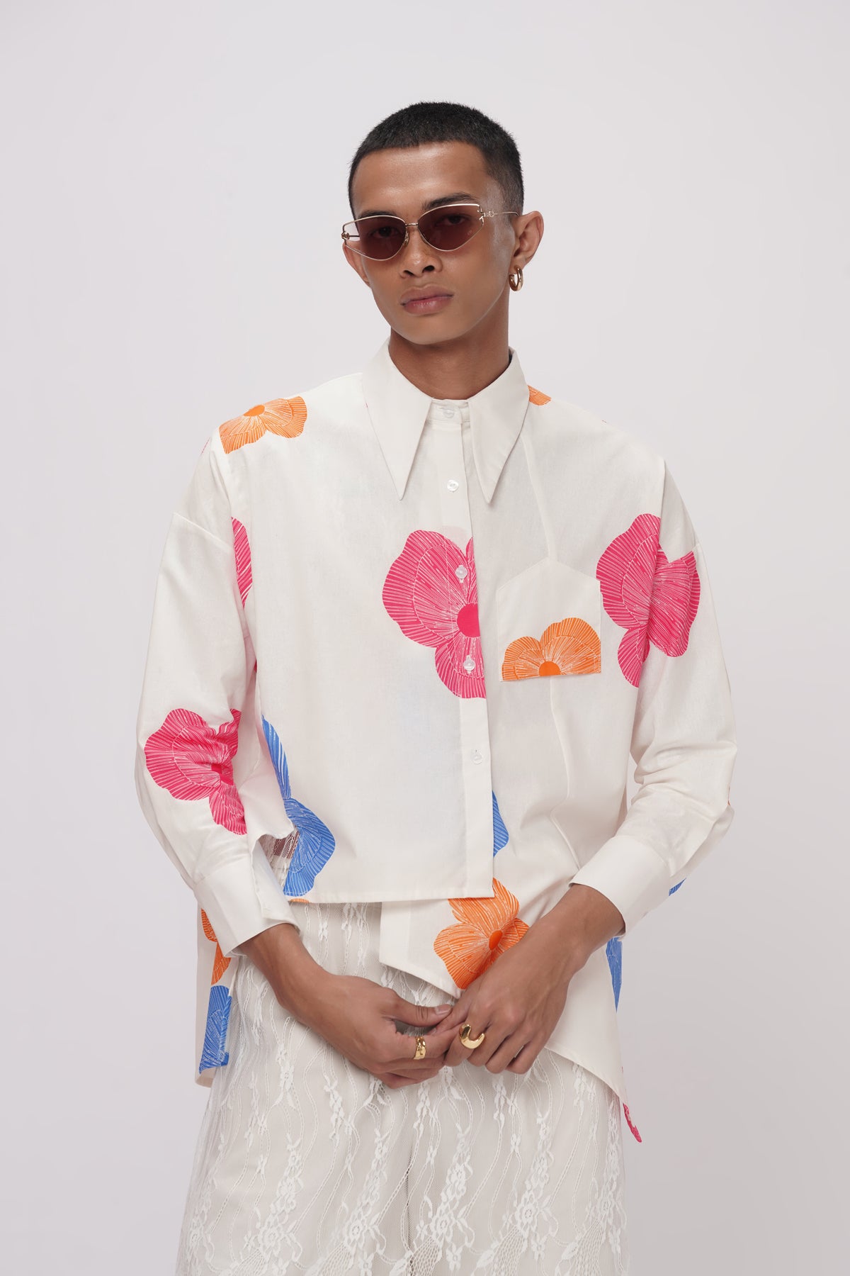 Rhea Asymmetric Shirt - Brighton