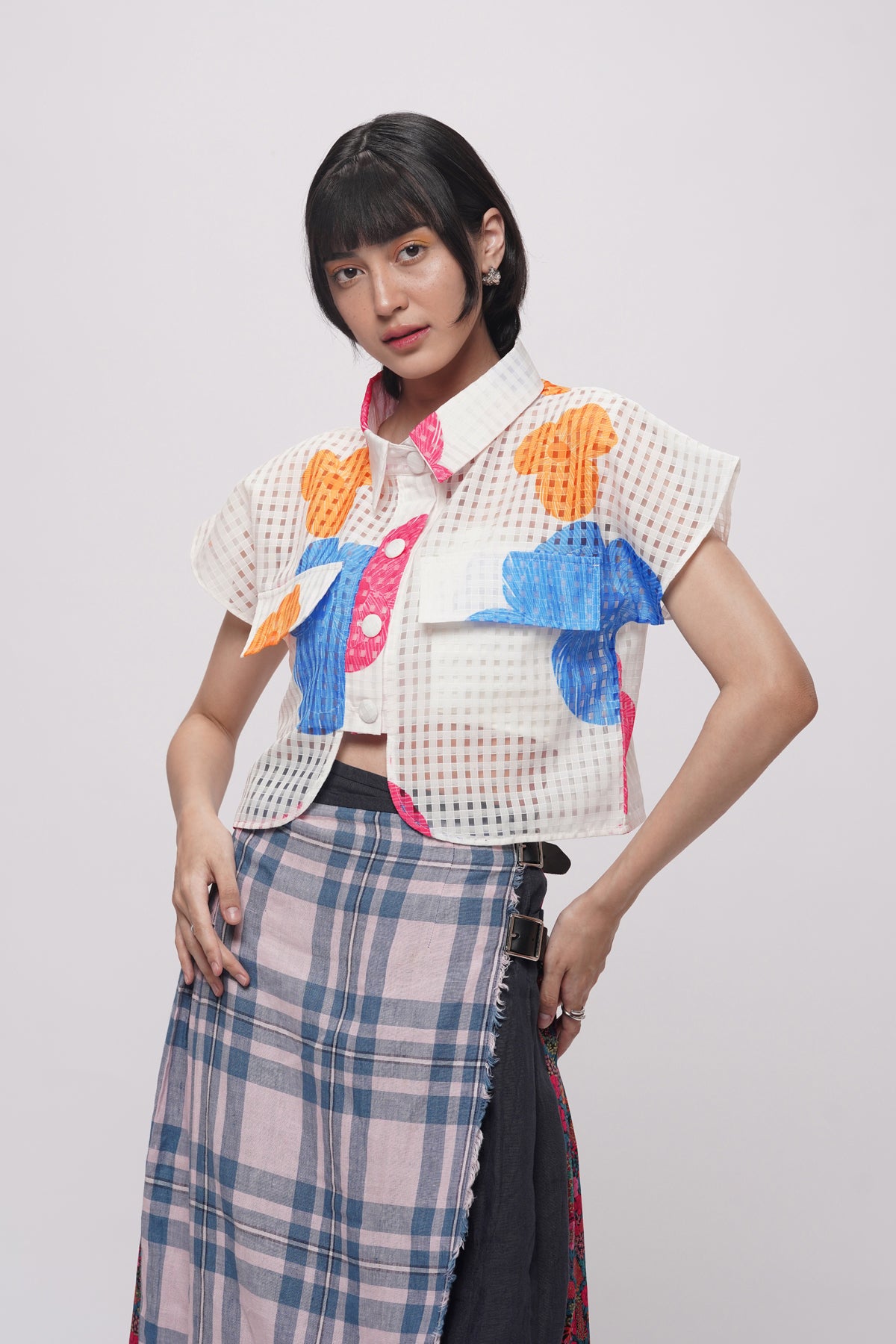Rhea Sheer Shirt - Brighton