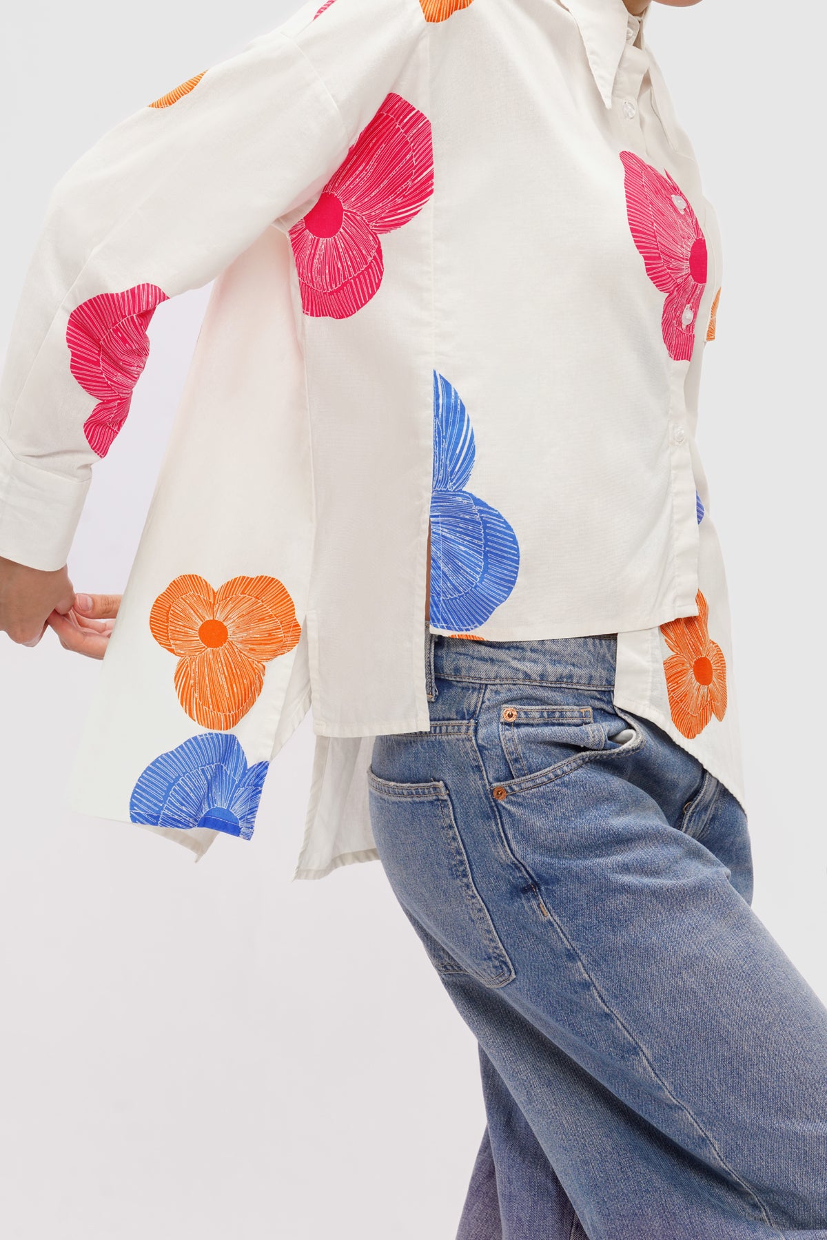 Rhea Asymmetric Shirt - Brighton