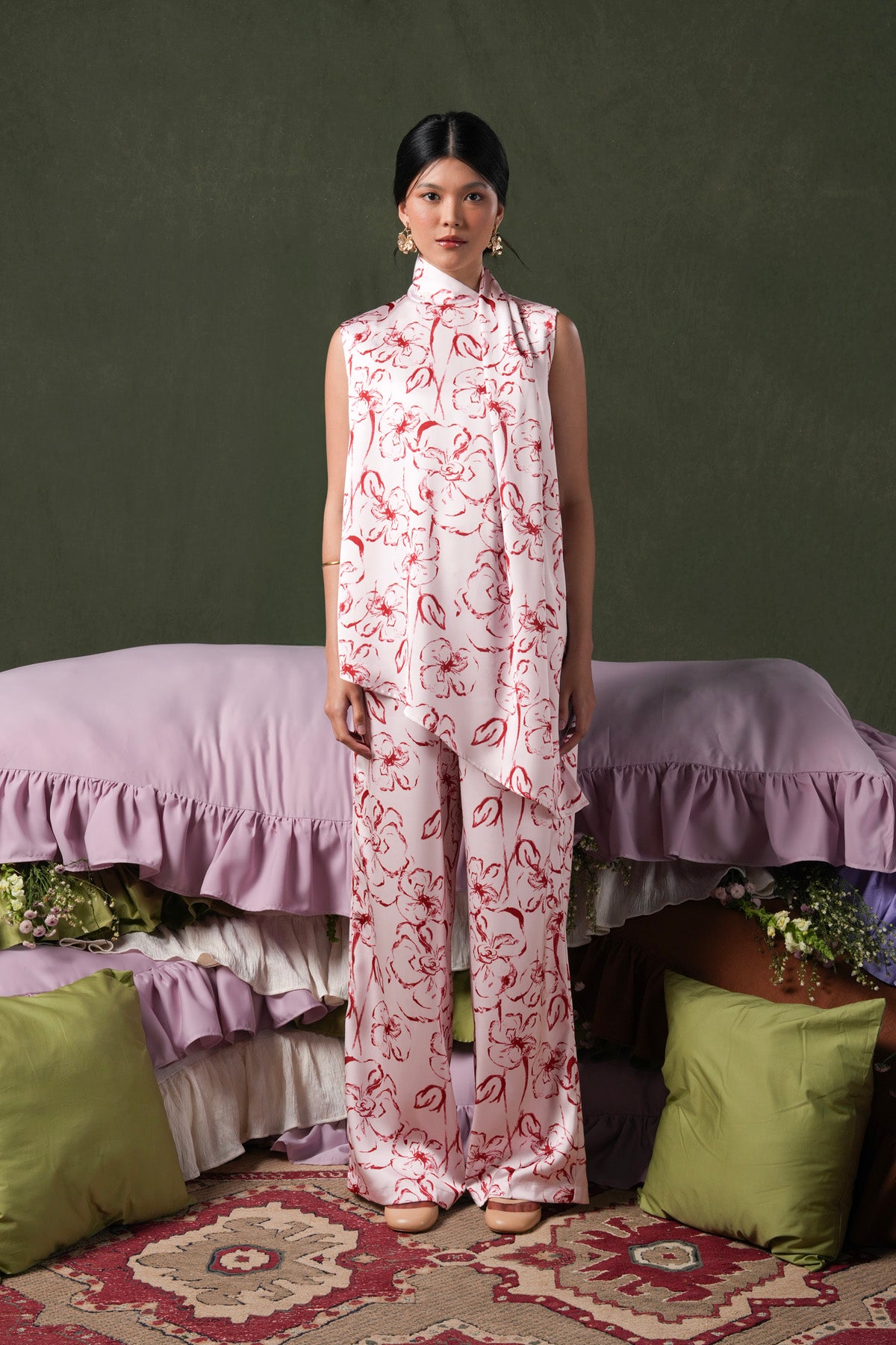 Rosansy Drapery Blouse - Blush