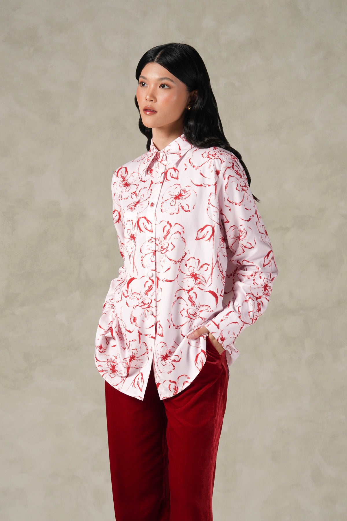 Rosansy Long Shirt - Blush