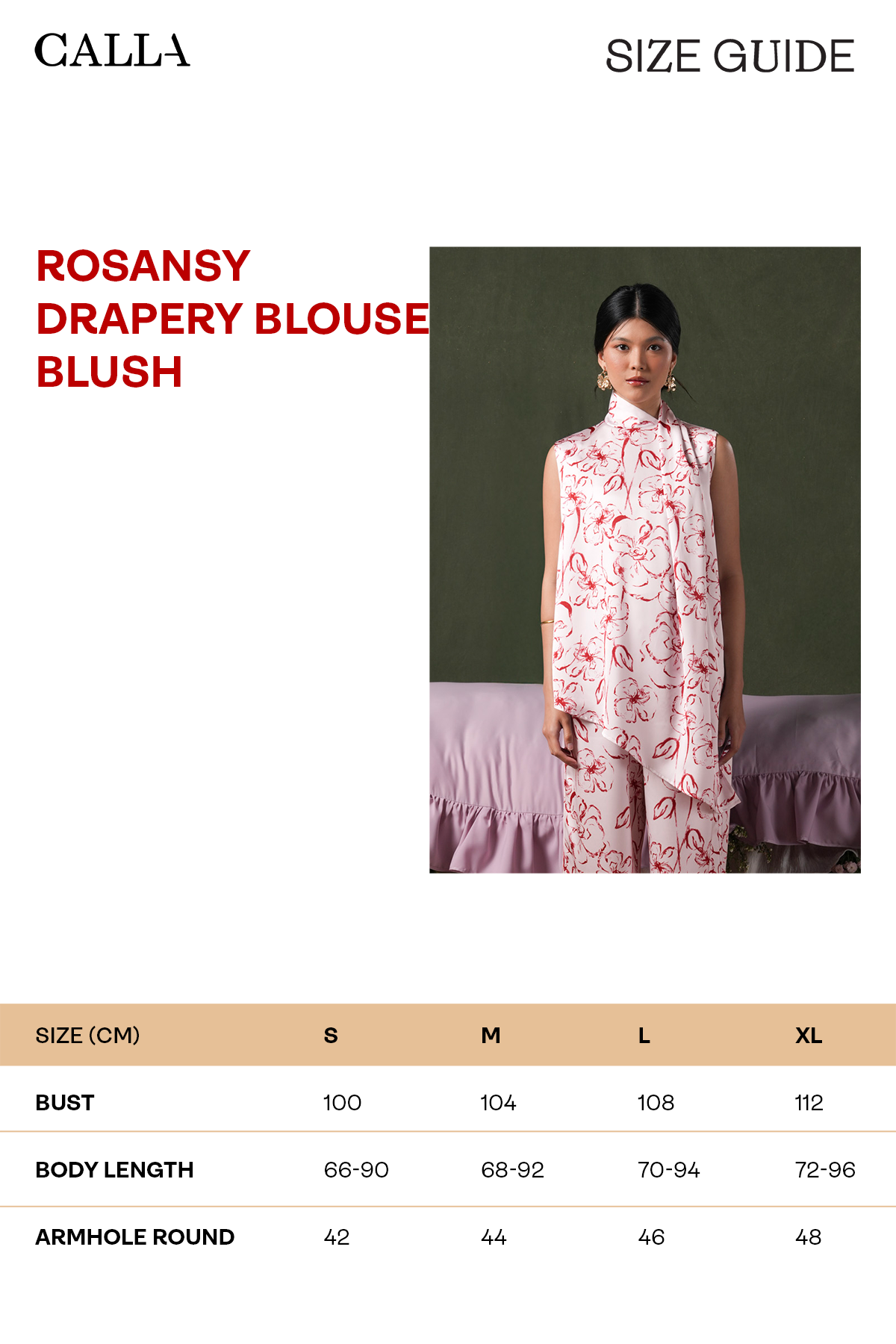 Rosansy Drapery Blouse - Blush