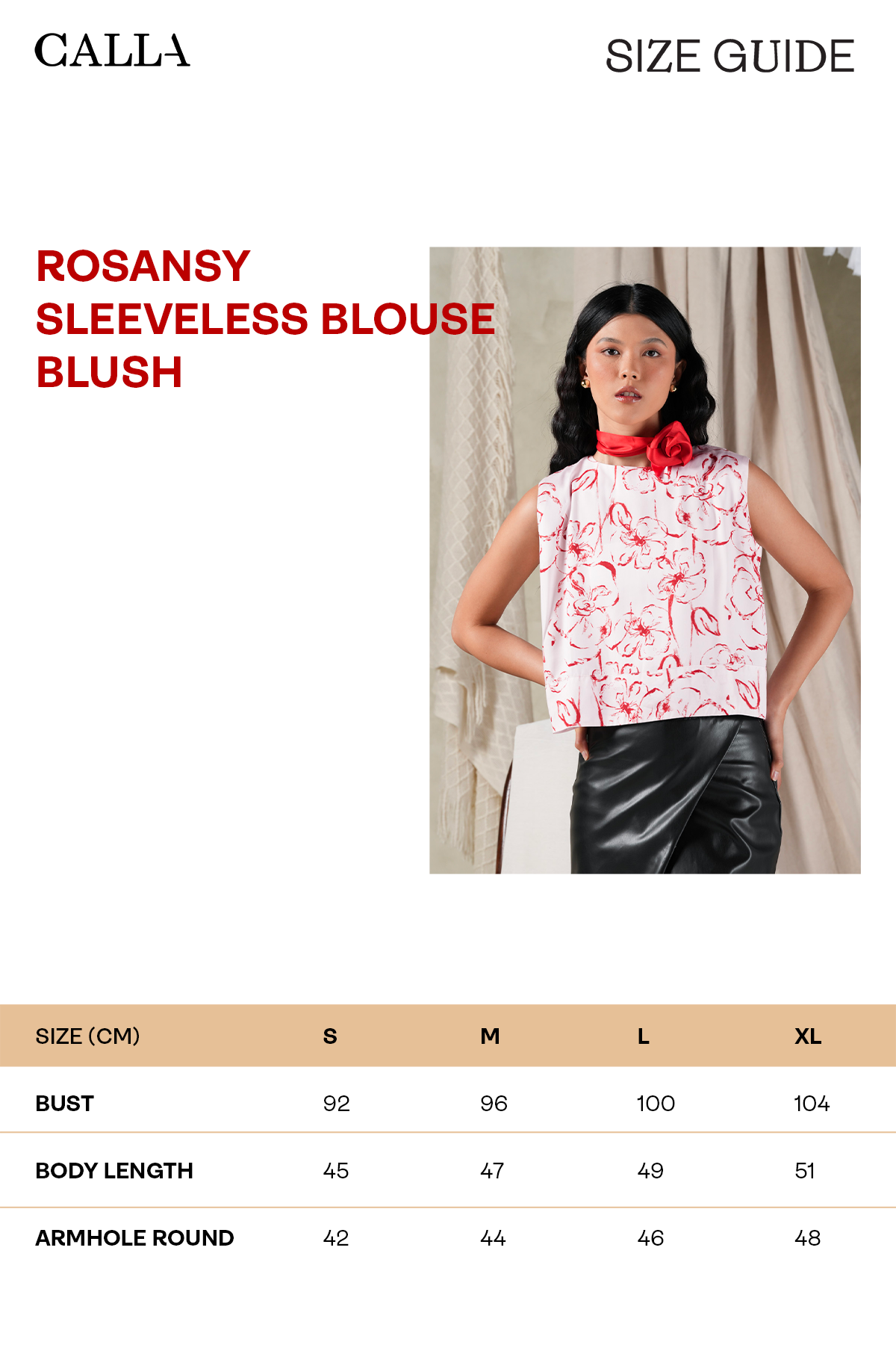 Rosansy Sleeveless Blouse - Blush
