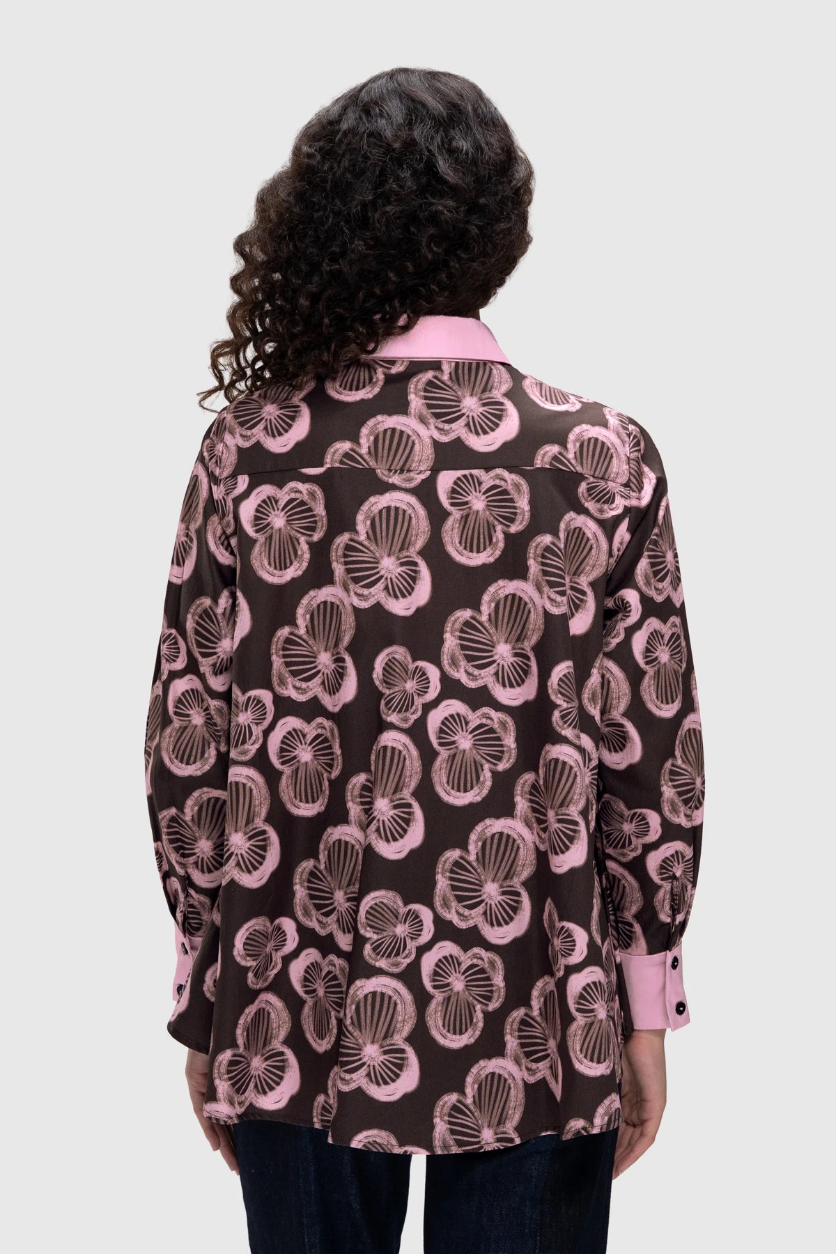 Rosette Relaxed Shirt - Berry