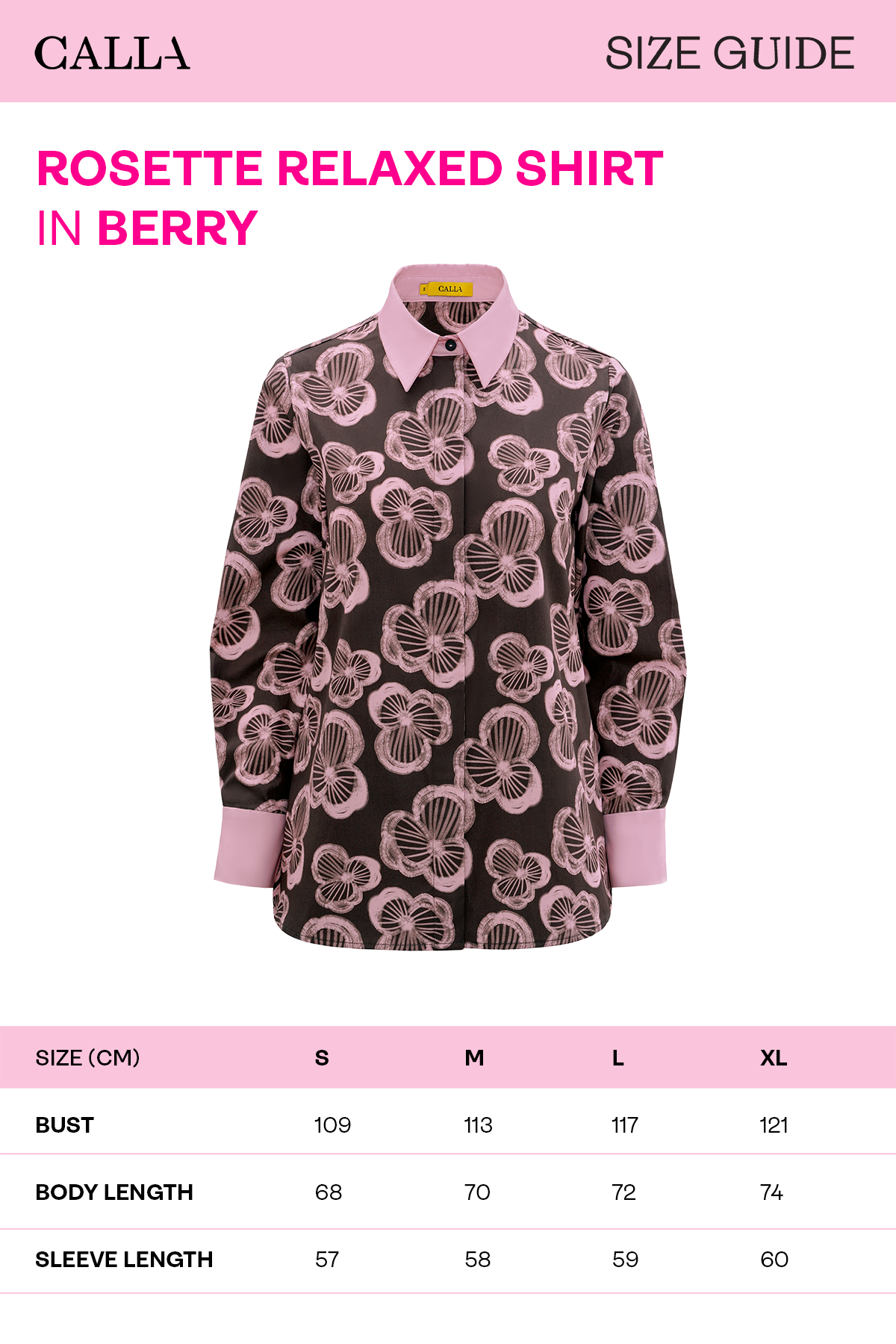 Rosette Relaxed Shirt - Berry