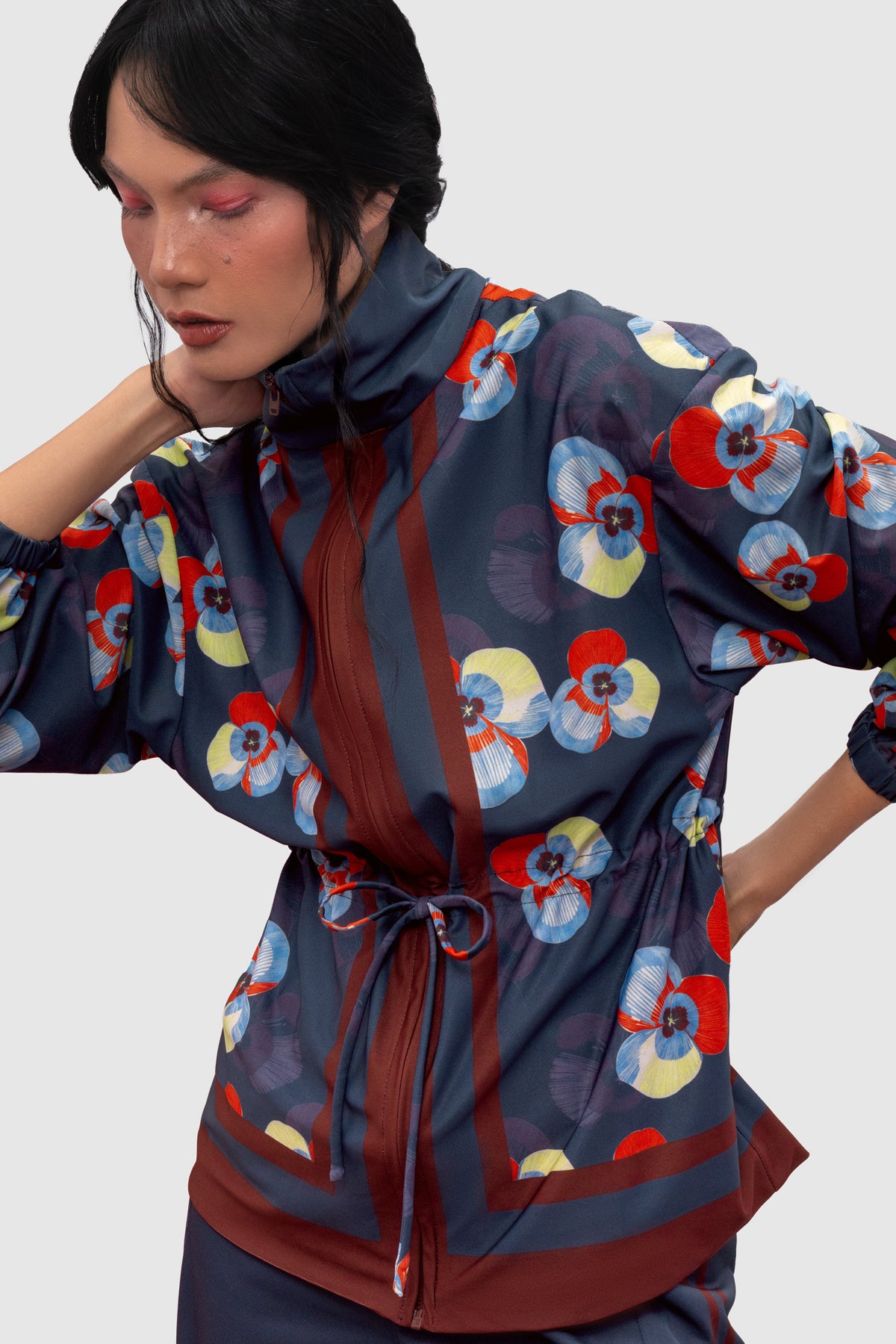 Shyama Drawstring Jacket - Azure