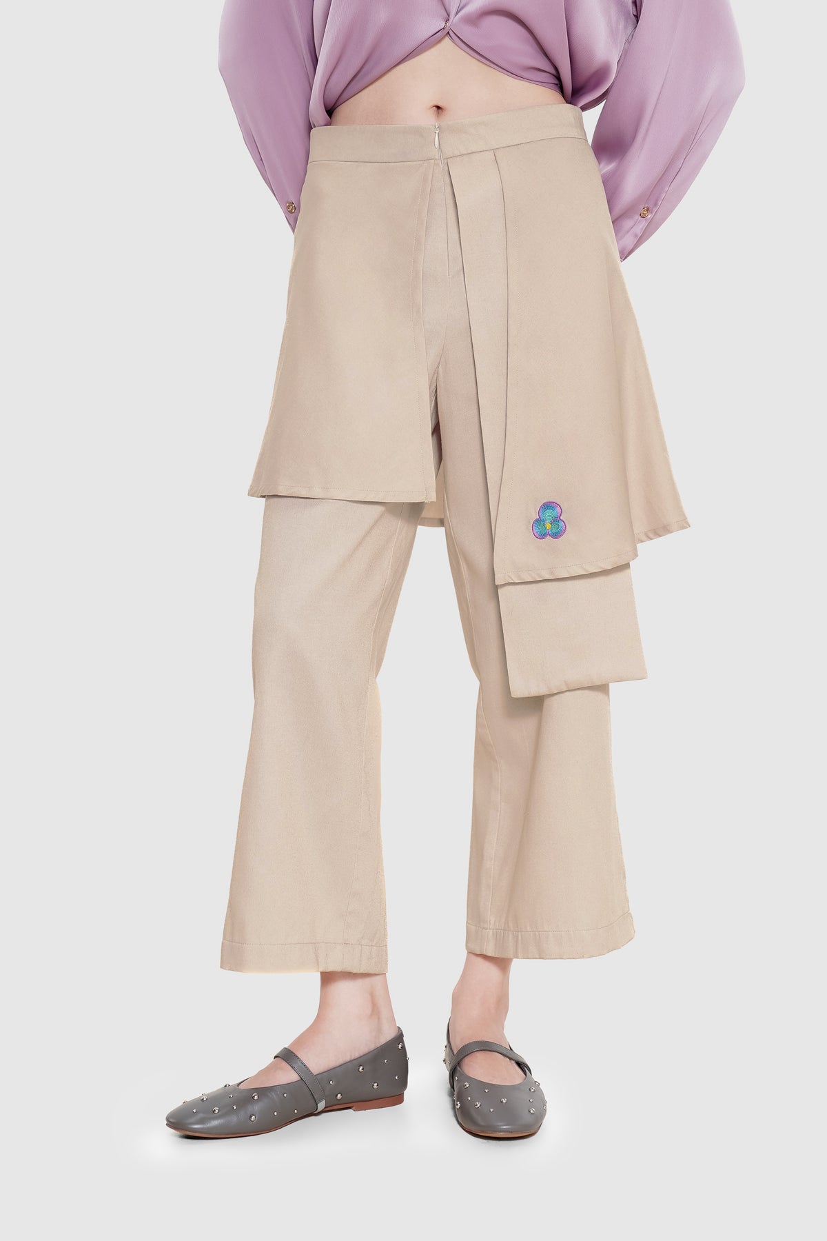 Sienna Layered Pants - Oat