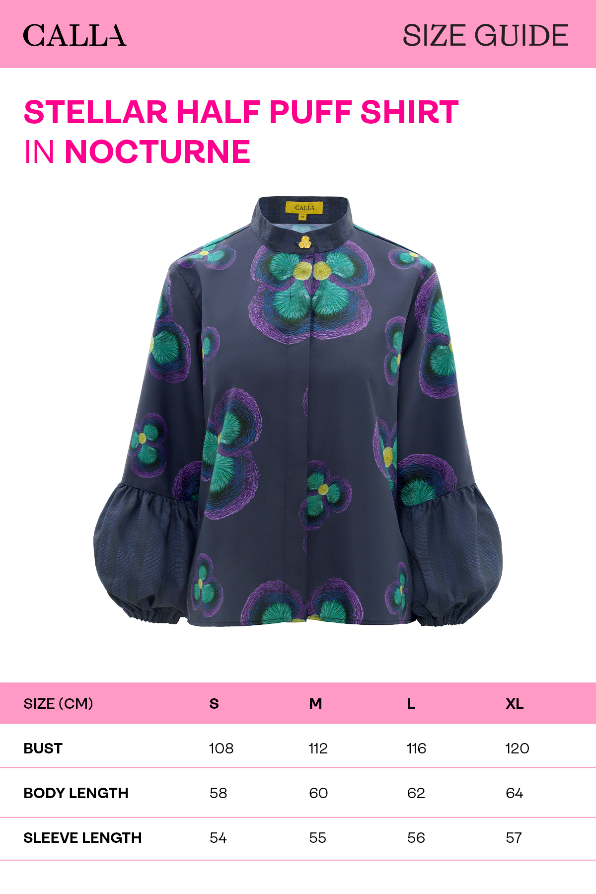Stellar Half Puff Shirt - Nocturne