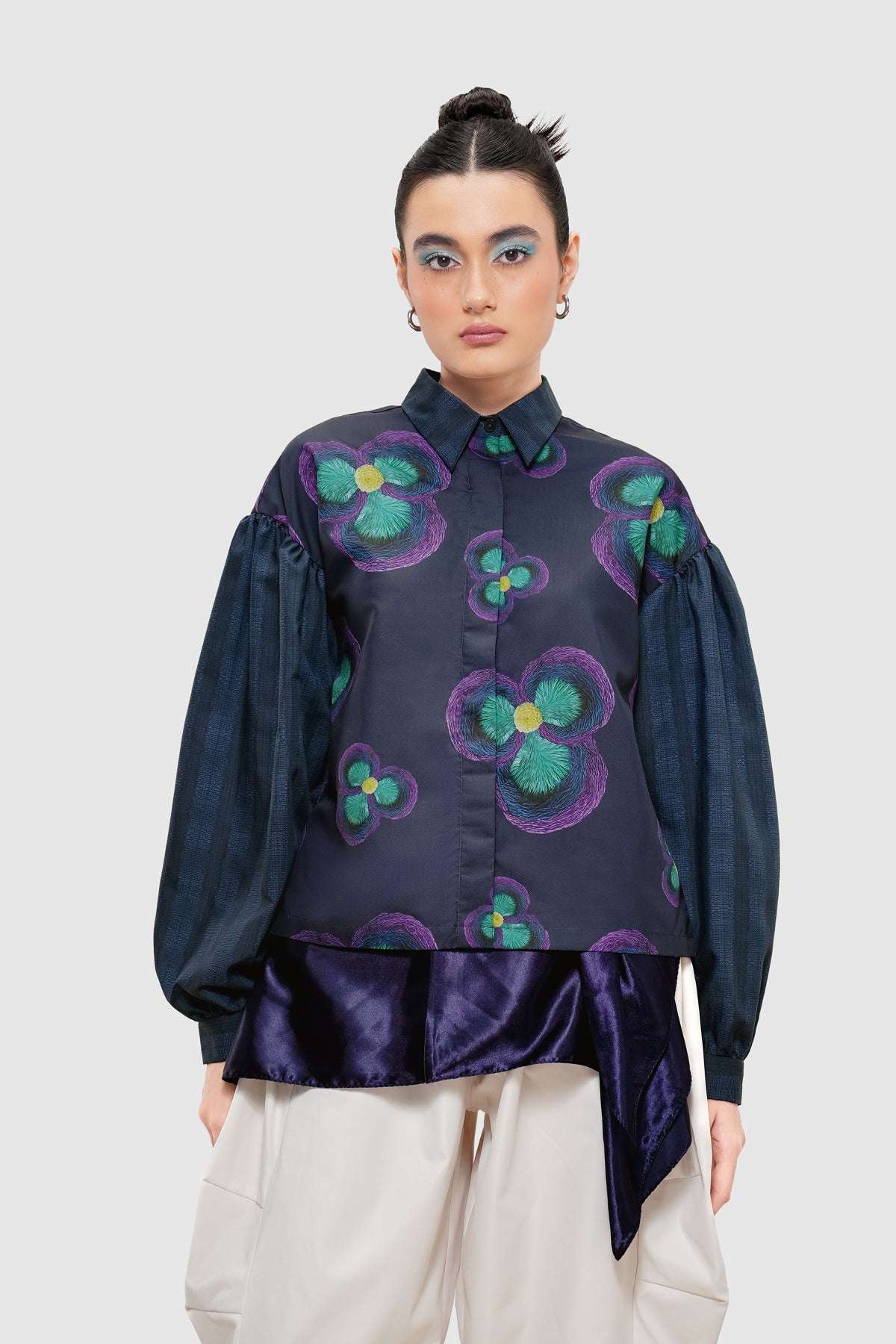 Stellar Long Puff Shirt - Nocturne
