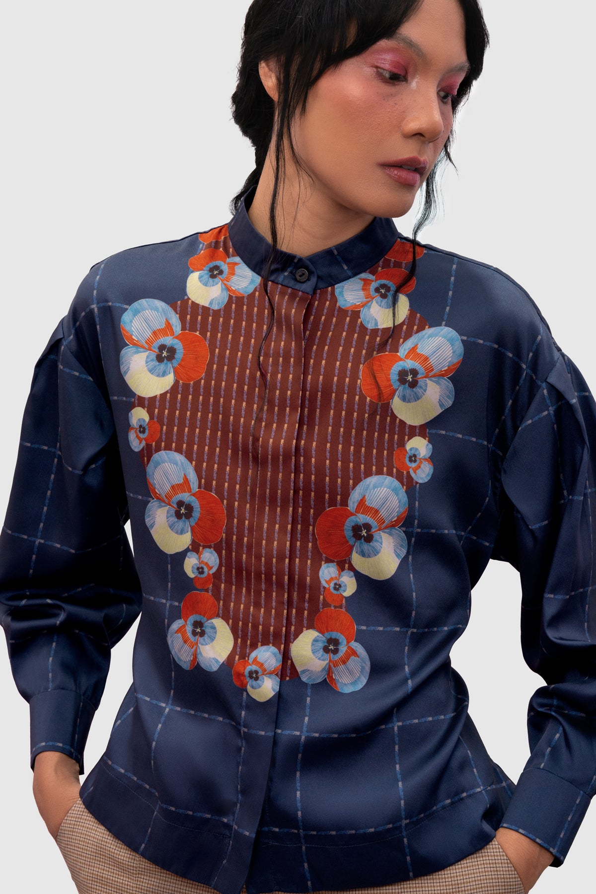 Shyama Tied-Waist Shirt - Azure