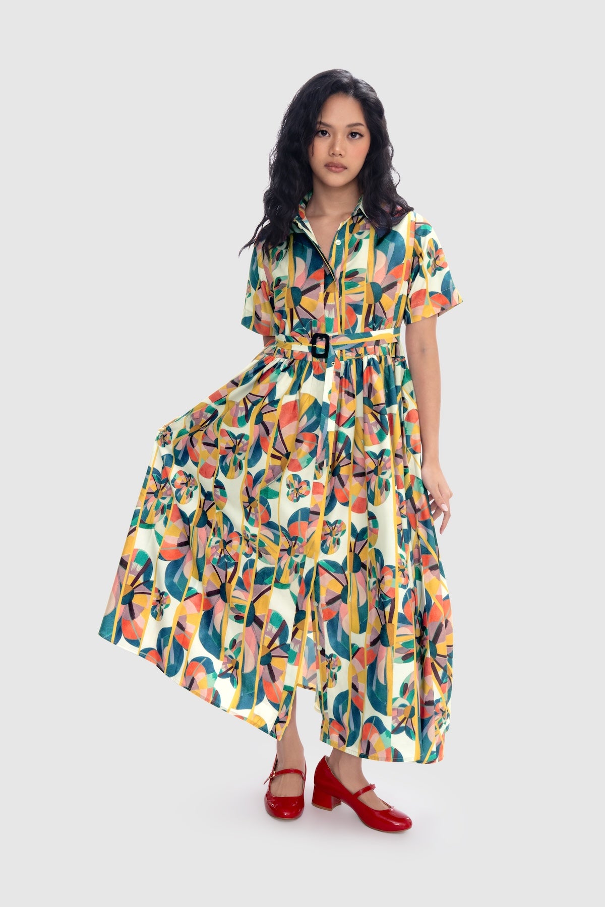 Solstice Belted Dress - Prism