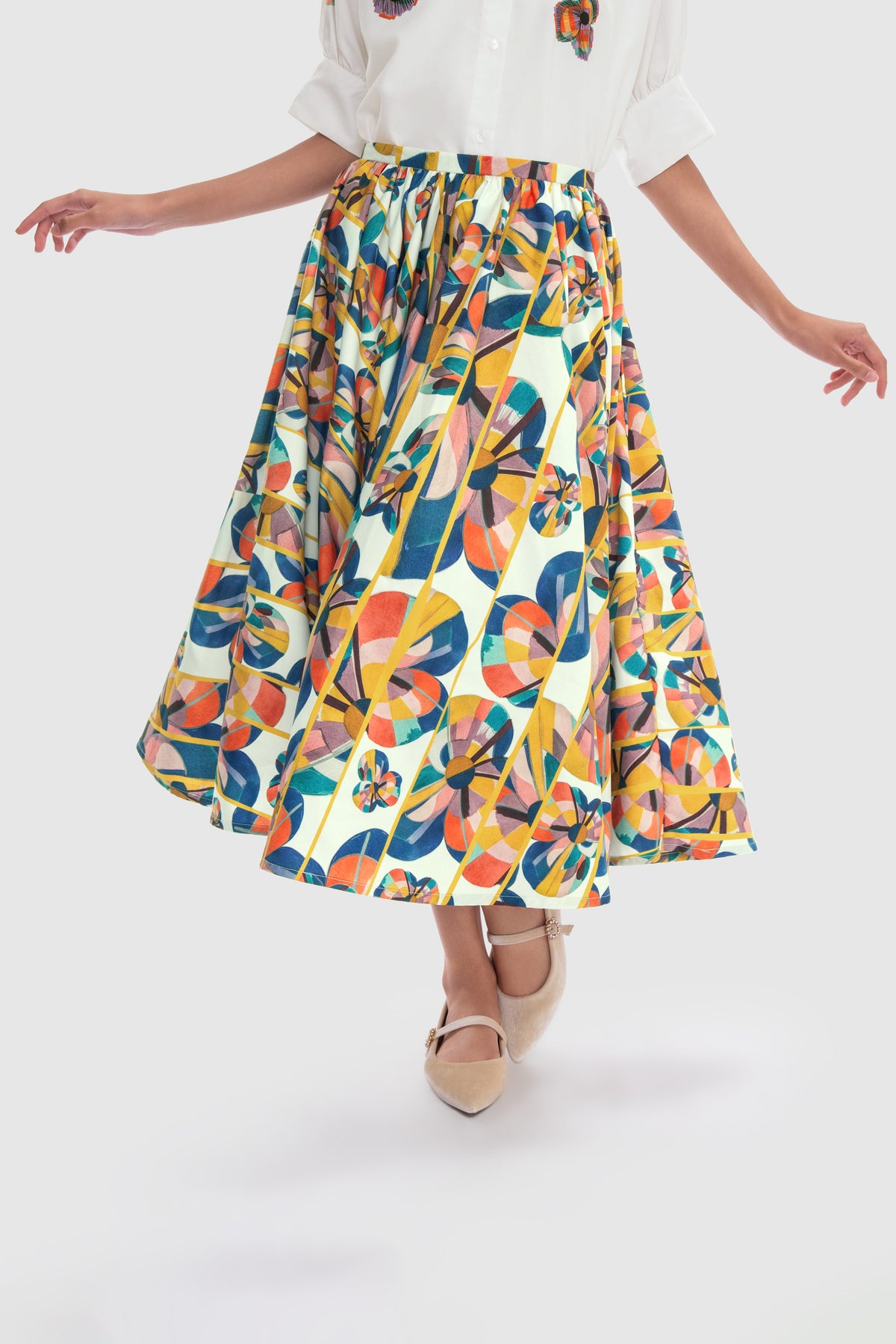 Solstice Gathered Skirt - Prism