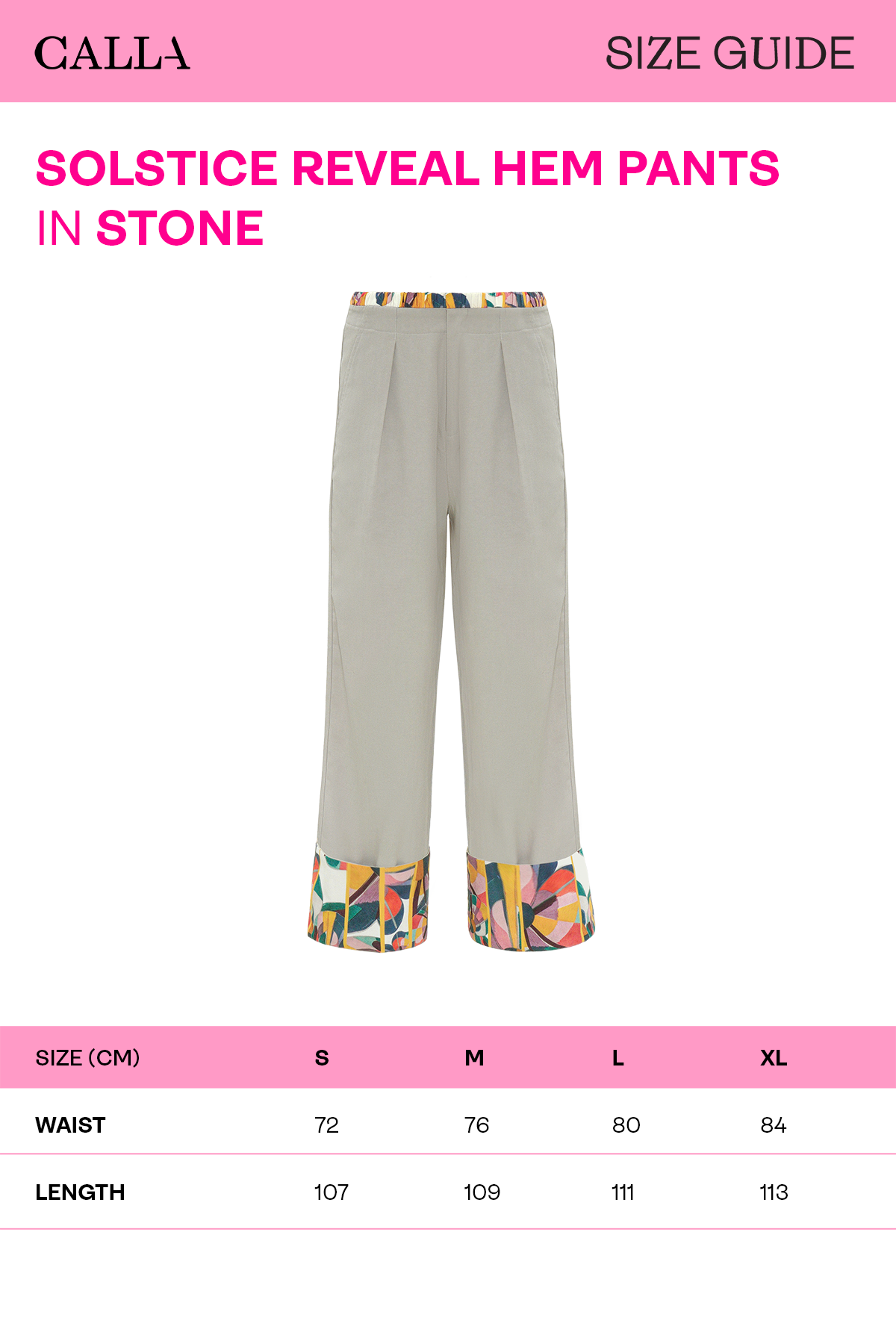 Solstice Reveal Hem Pants - Stone