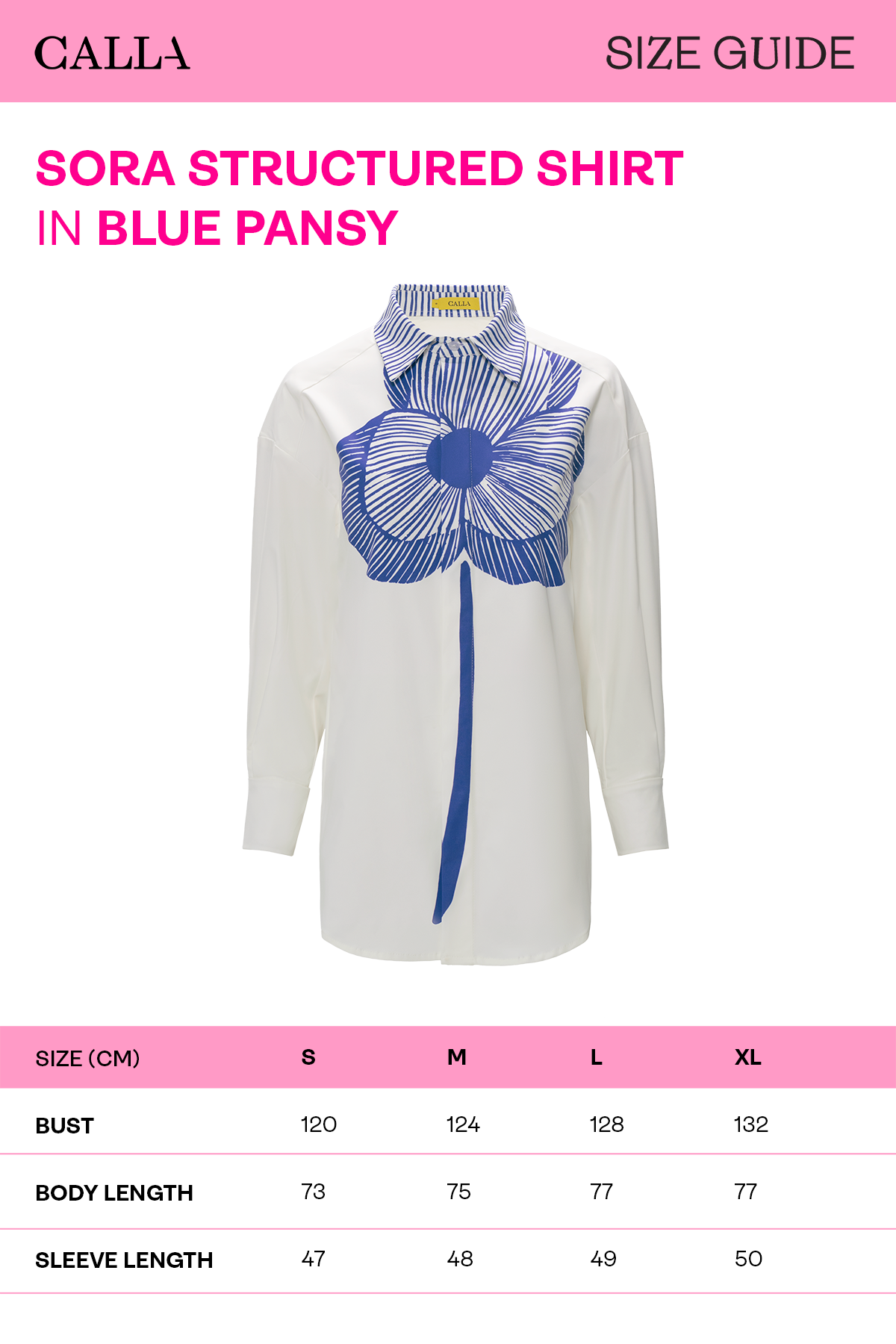 Sora Structured Shirt - Blue Pansy