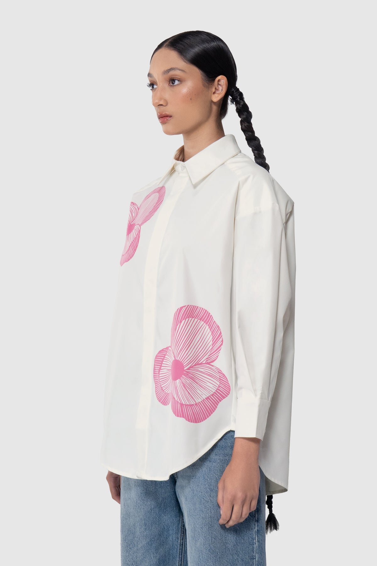 Sora Structured Shirt - Pink Pansy