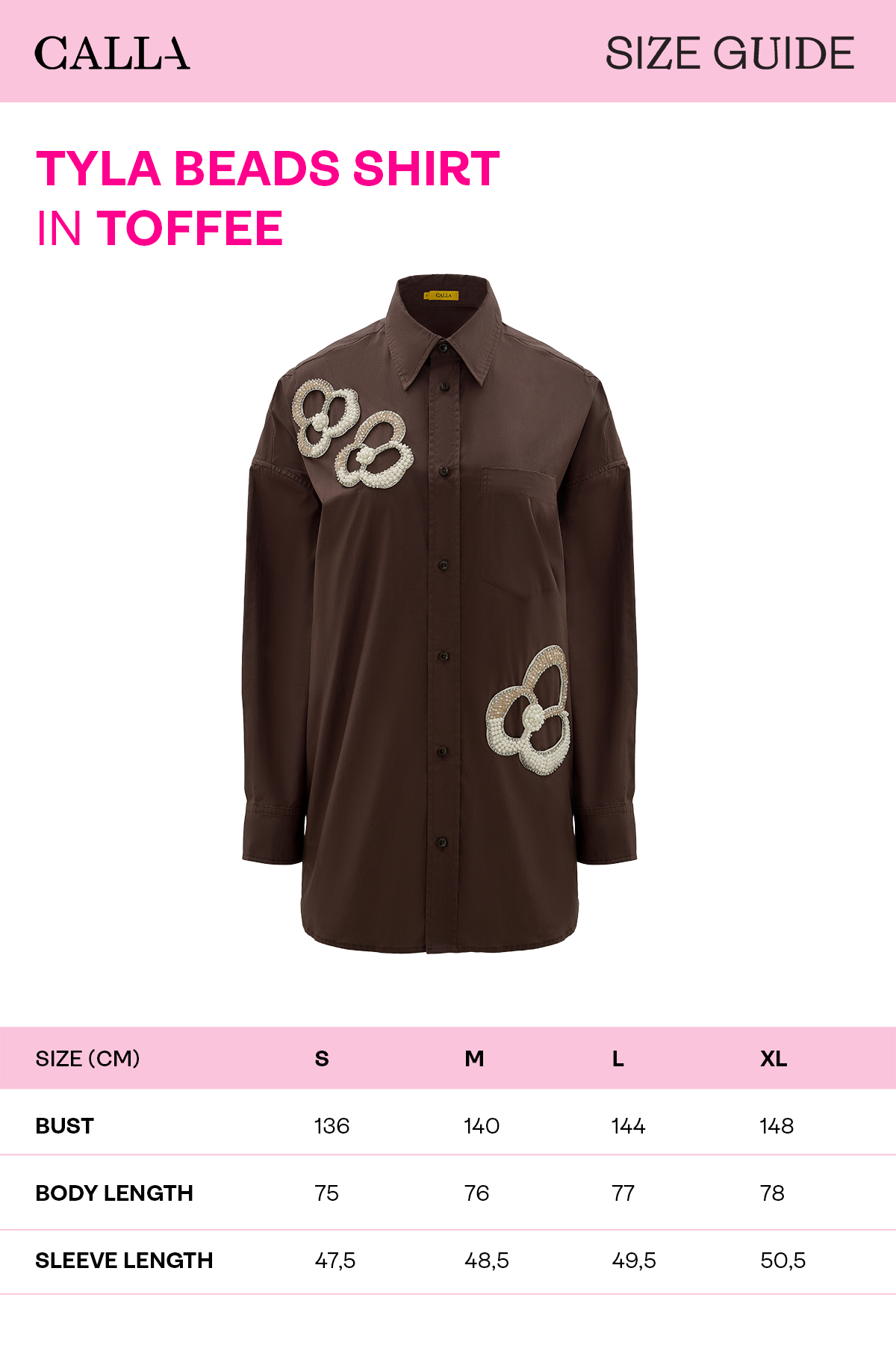 Tyla Beads Shirt - Toffee