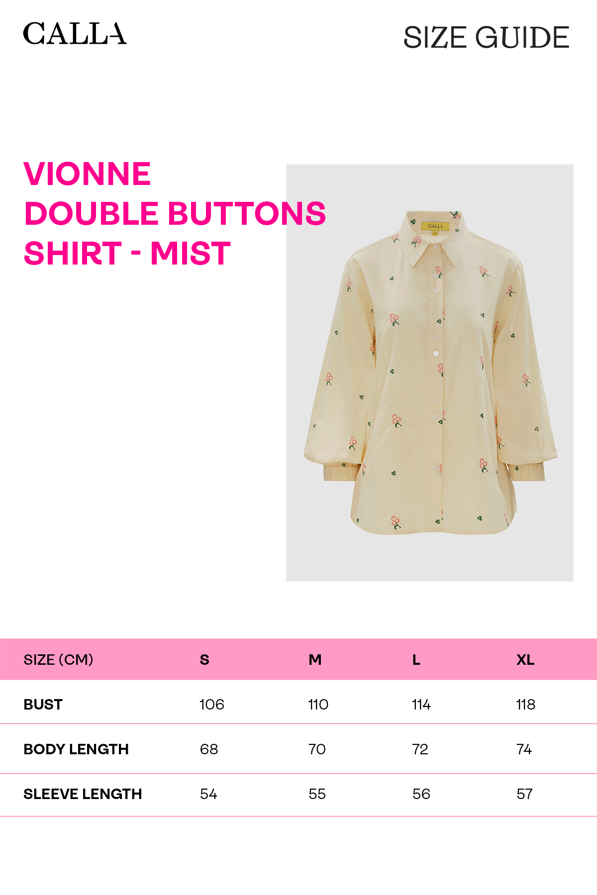 Vionne Double Buttons Shirt - Mist