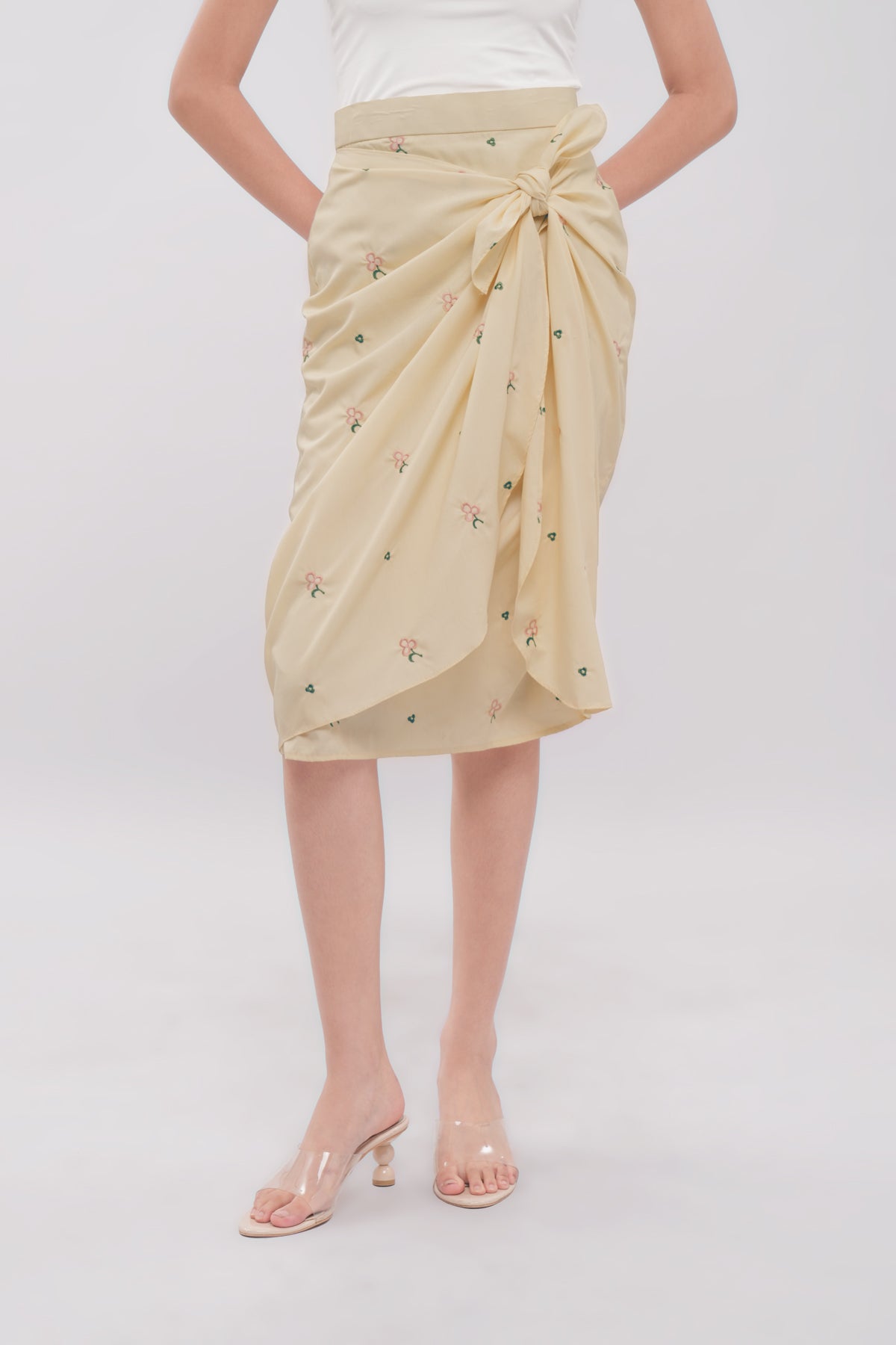 Vionne Drap Skirt - Mist