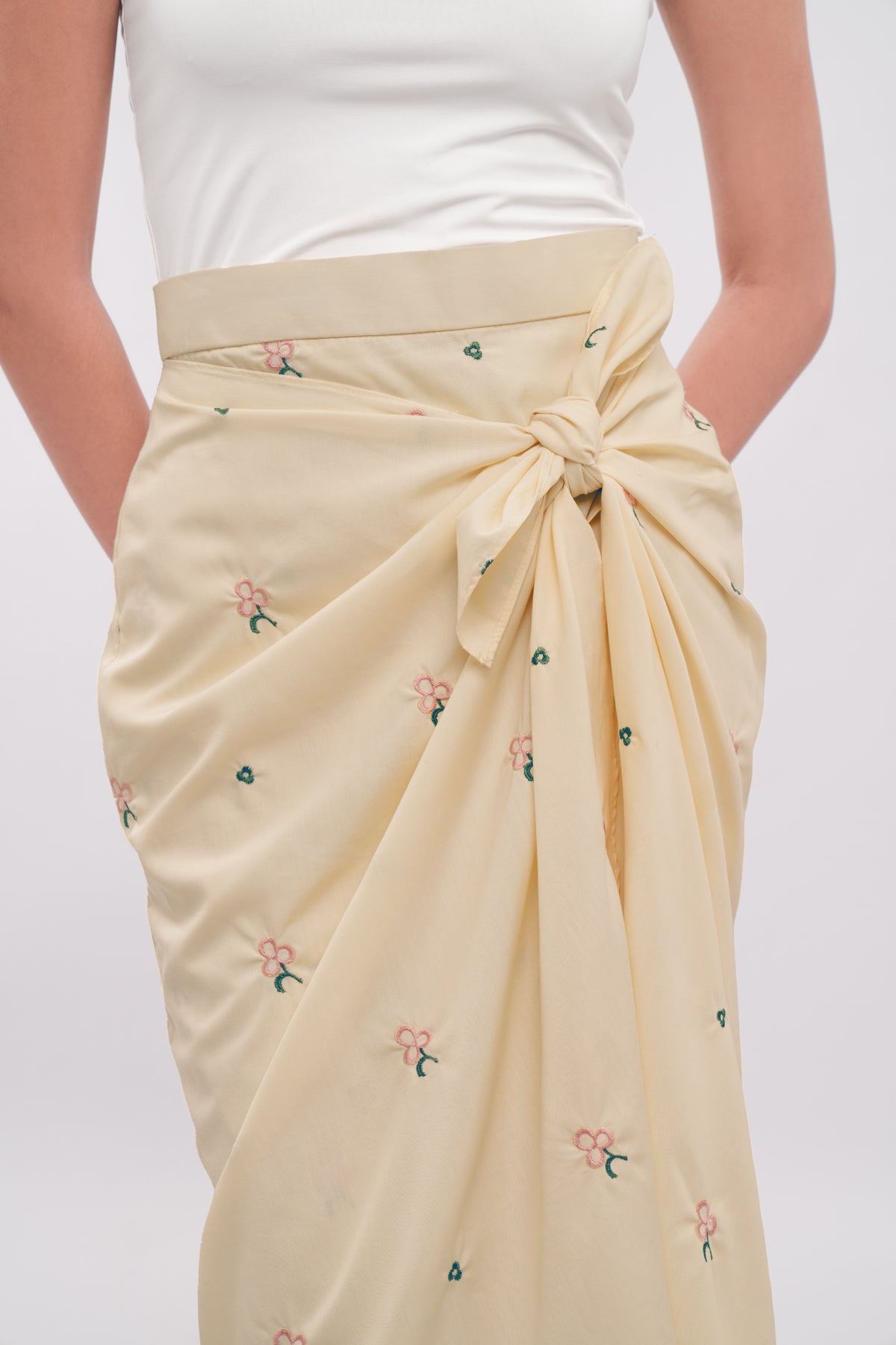 Vionne Drap Skirt - Mist